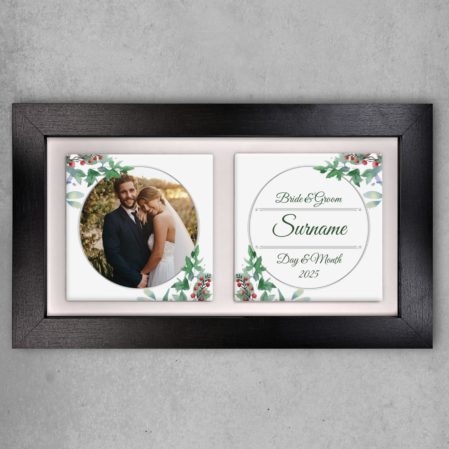 Woodland Floral Wedding Celebrations - Framed Ceramic Tiles Landscape