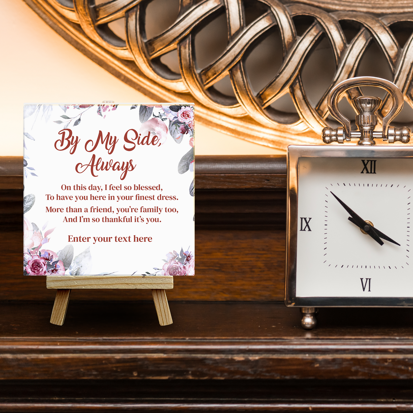 By My Side, Always - Personalised With Easel