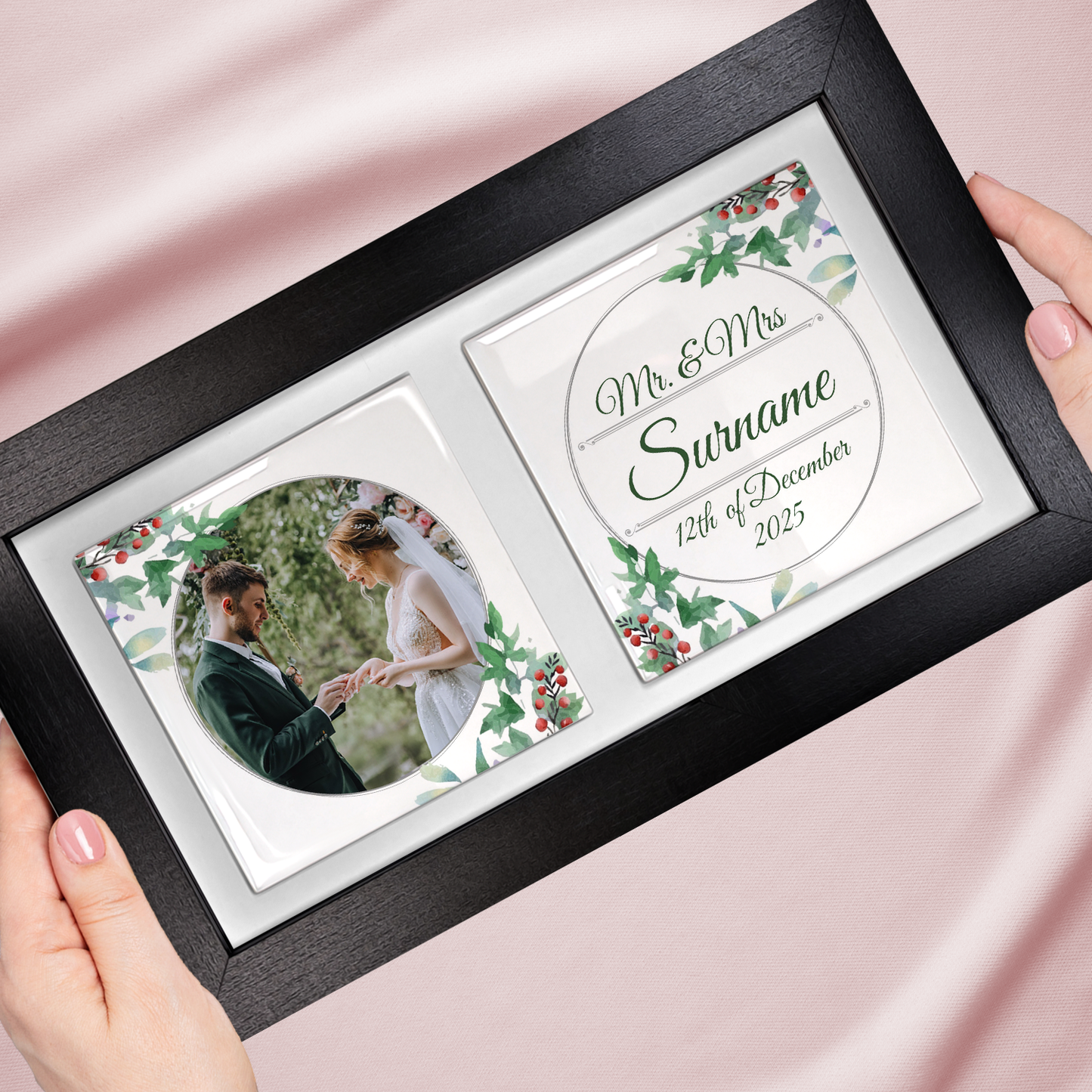 Woodland Floral Wedding Celebrations - Framed Ceramic Tiles Landscape