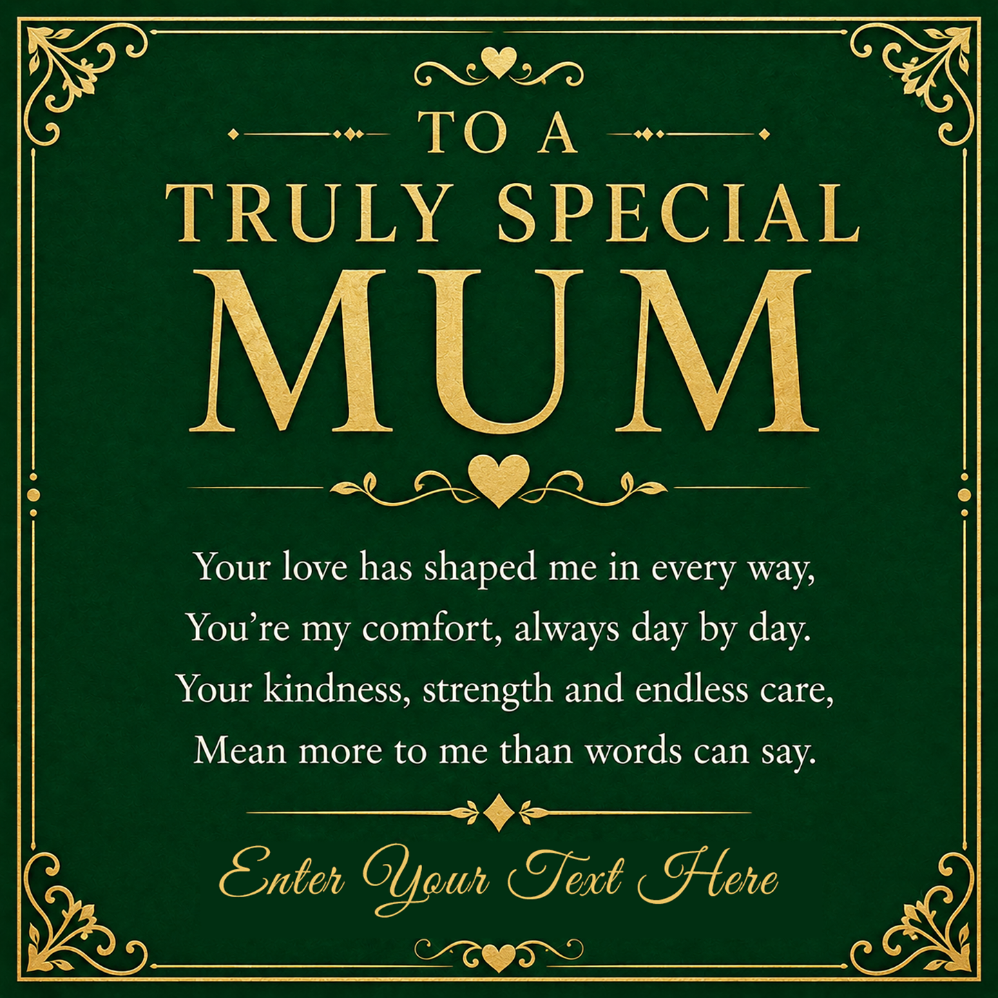 To A Truly Special Mum Personalised Necklace With Poem, Eternal Heart Pendant In Keepsake Box