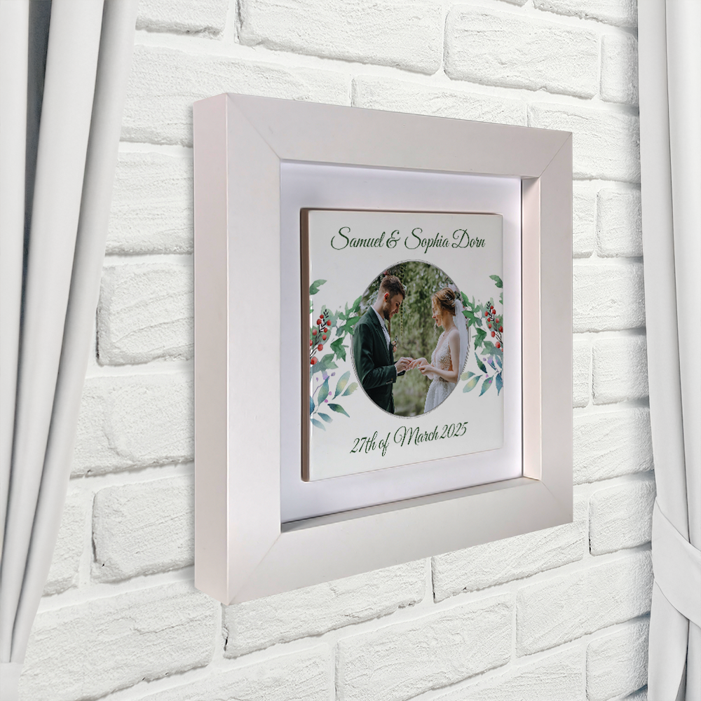 Woodland Floral Wedding Celebrations - Framed Ceramic Tiles Square