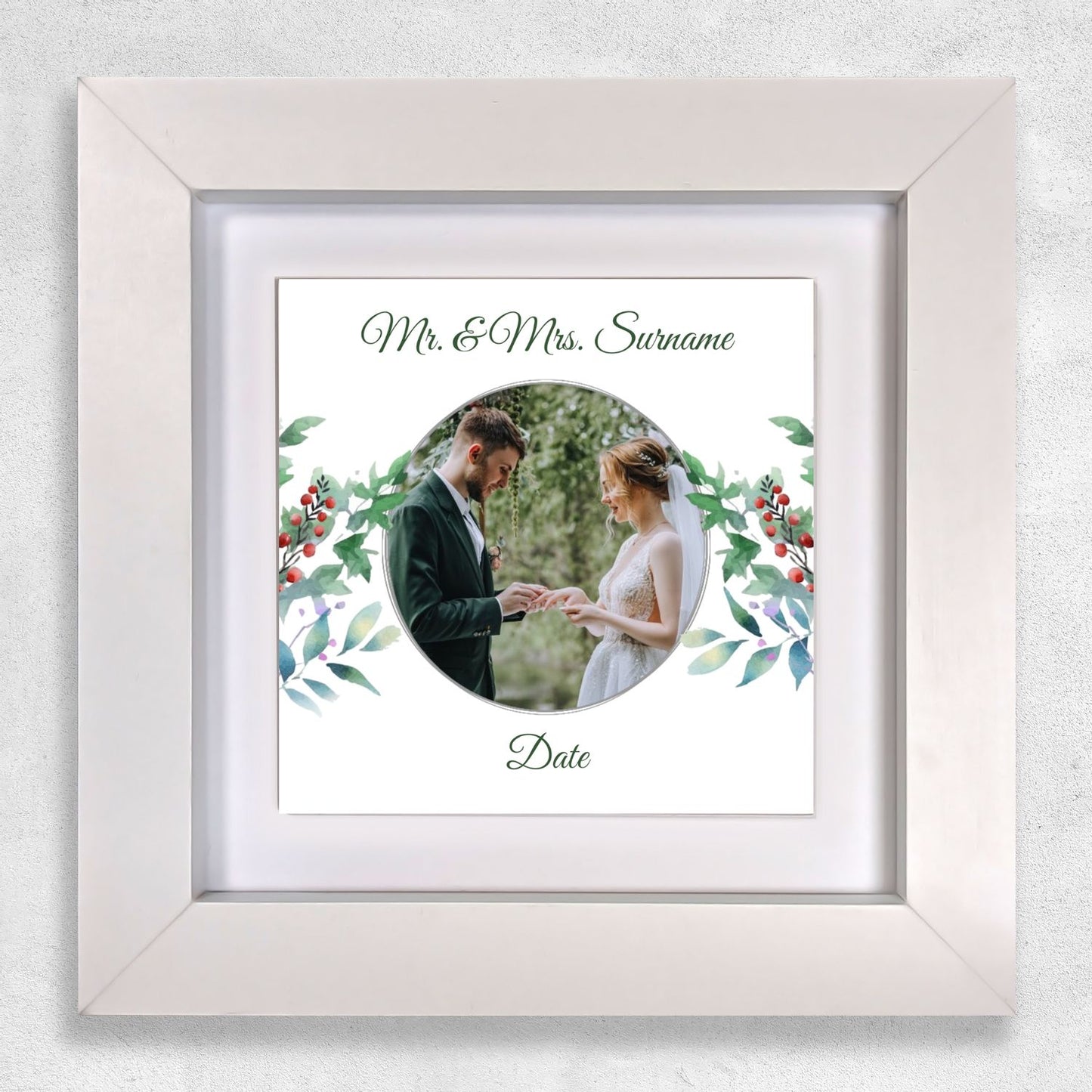 Woodland Floral Wedding Celebrations - Framed Ceramic Tiles Square