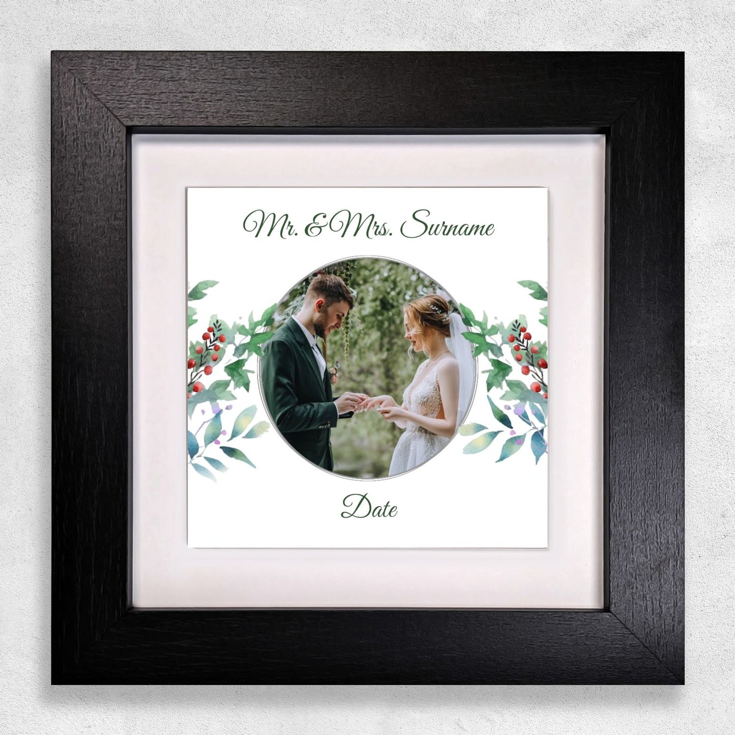 Woodland Floral Wedding Celebrations - Framed Ceramic Tiles Square