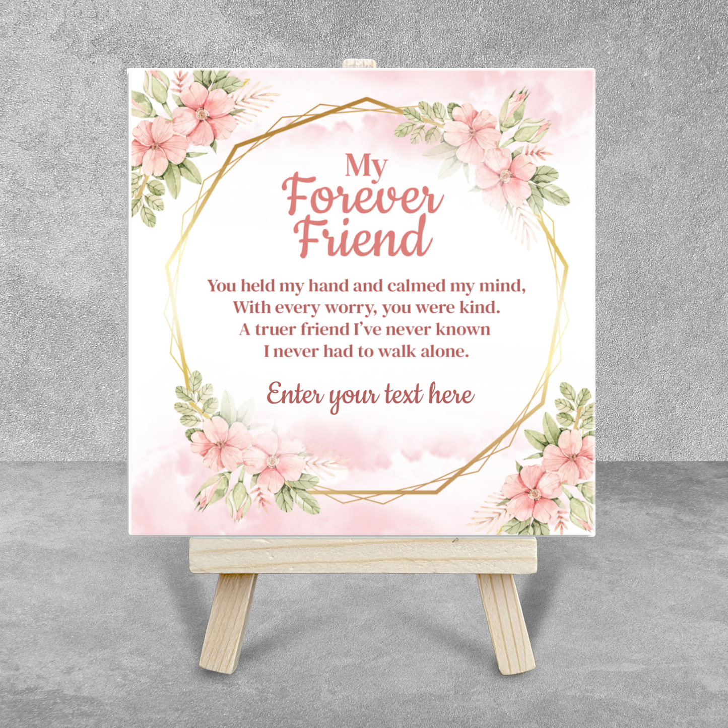 My Forever Friend – Personalised Ceramic Tile with Easel