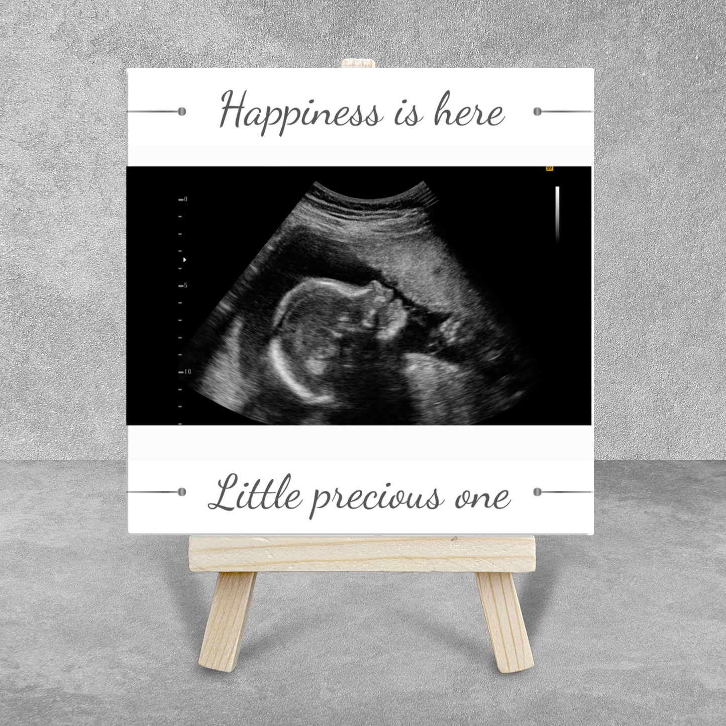 Happiness Is Here – Personalised Ceramic Tile with Easel