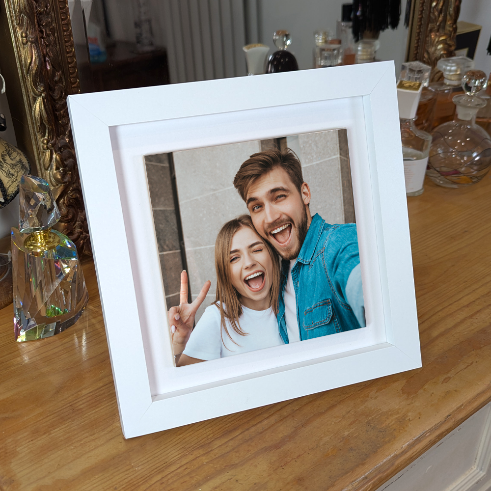 Family Portrait For Brother or Sister – Personalised Square Framed Ceramic Tile