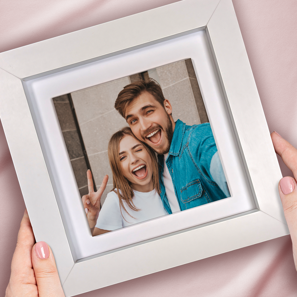 Family Portrait For Brother or Sister – Personalised Square Framed Ceramic Tile