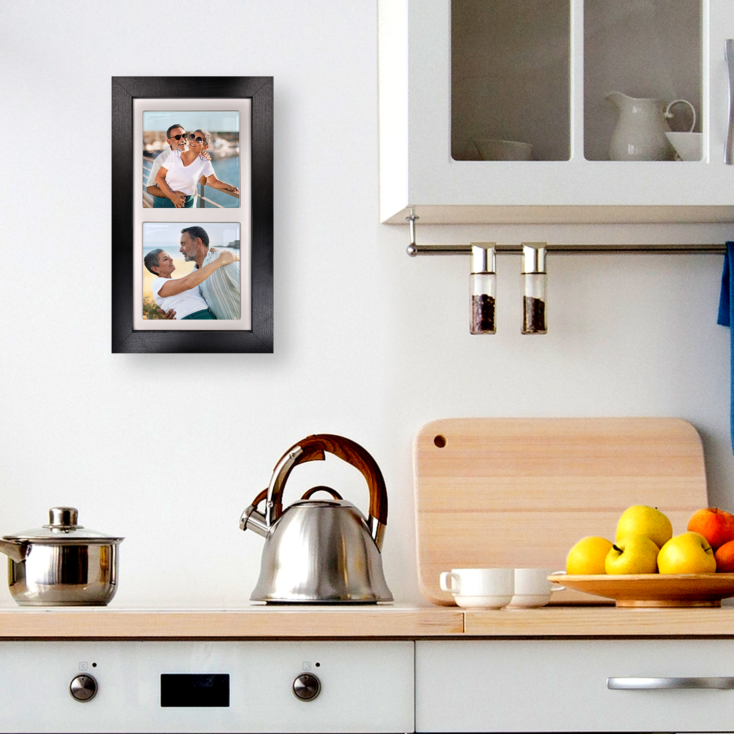 Family Portrait For Husband & Wife – Personalised Ceramic Tiles in Portrait Frame