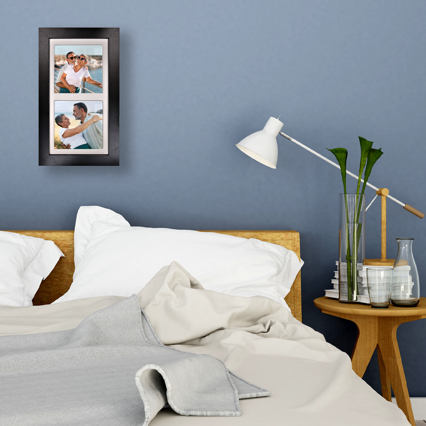 Family Portrait For Husband & Wife – Personalised Ceramic Tiles in Portrait Frame