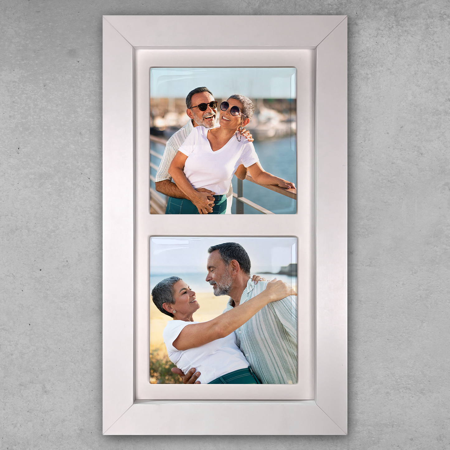 Family Portrait For Husband & Wife – Personalised Ceramic Tiles in Portrait Frame