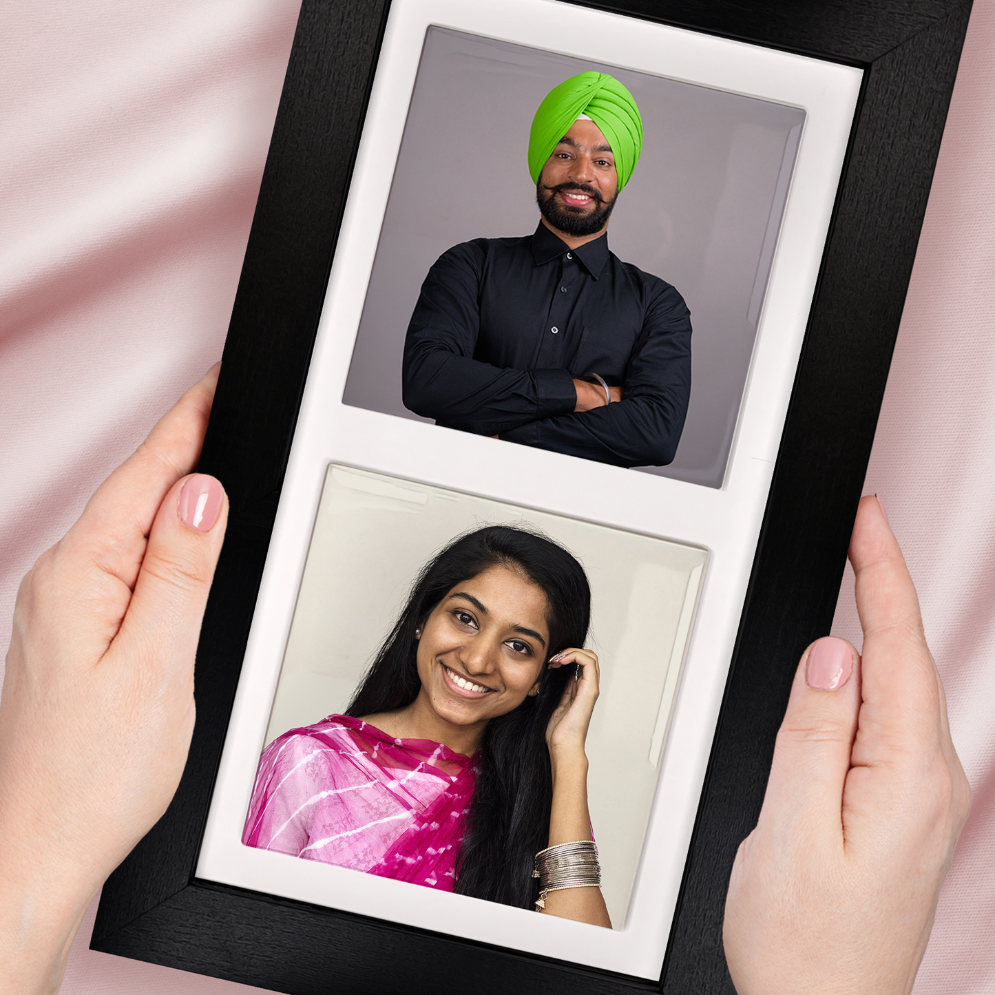 Family Portrait For Brother or Sister – Personalised Ceramic Tiles in Portrait Frame