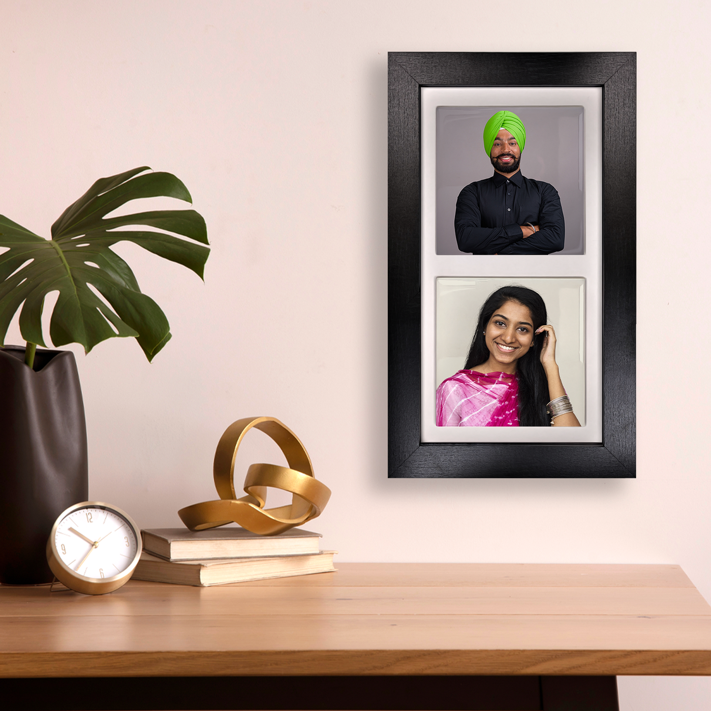Family Portrait For Brother or Sister – Personalised Ceramic Tiles in Portrait Frame
