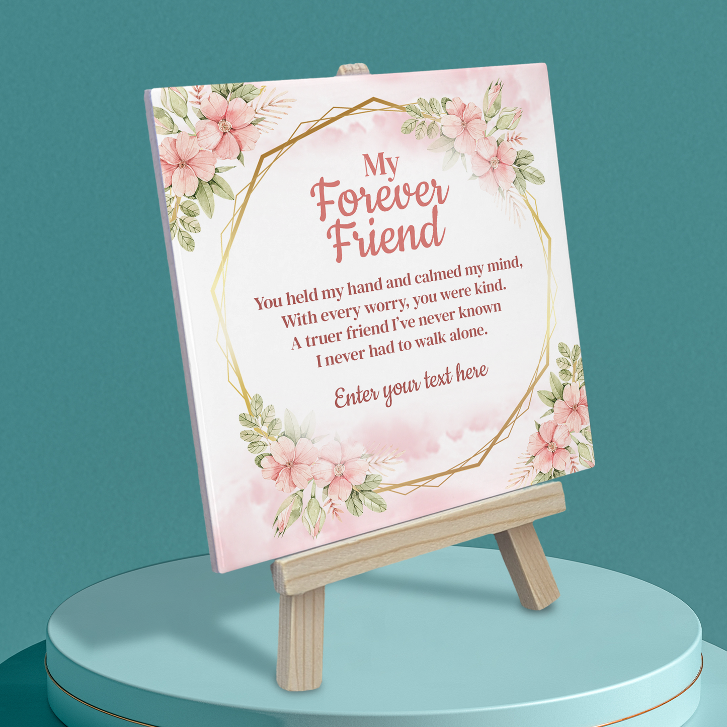 My Forever Friend – Personalised Ceramic Tile with Easel