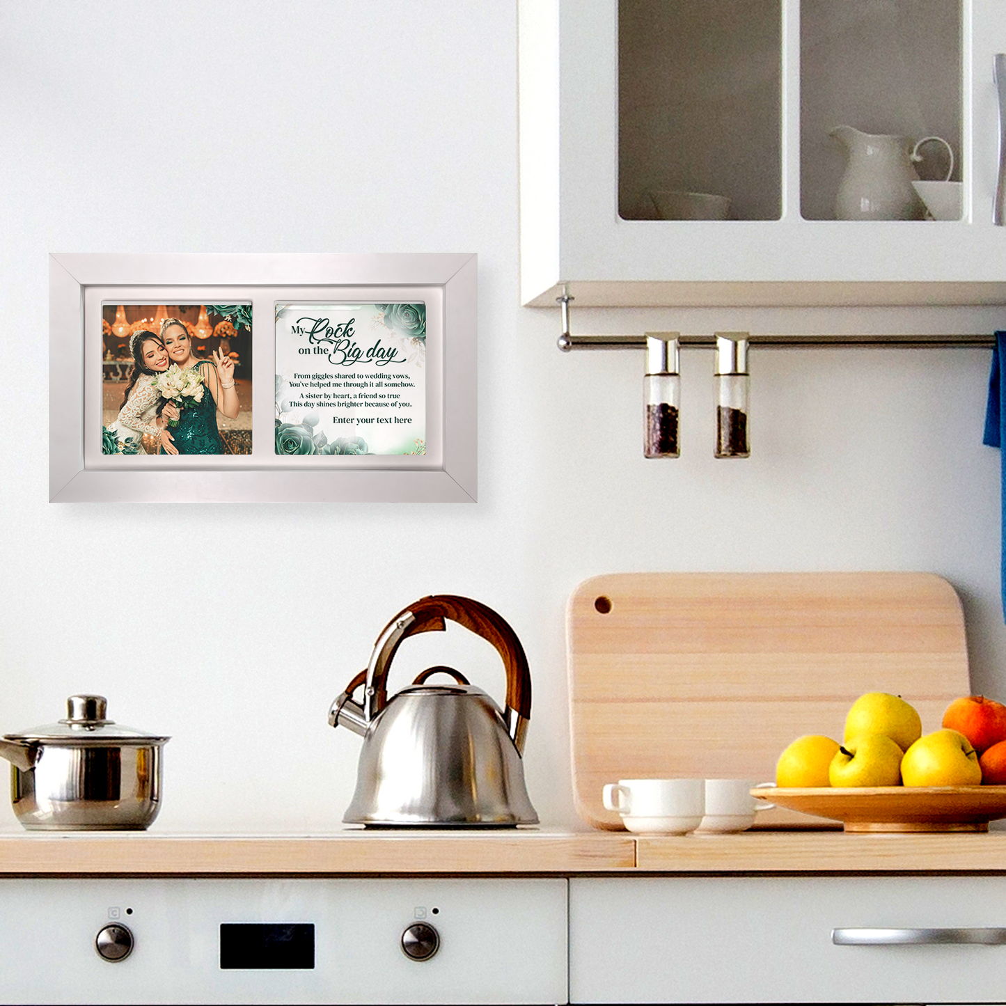 My Rock On The Big Day – Personalised Ceramic Tiles in Landscape Frame