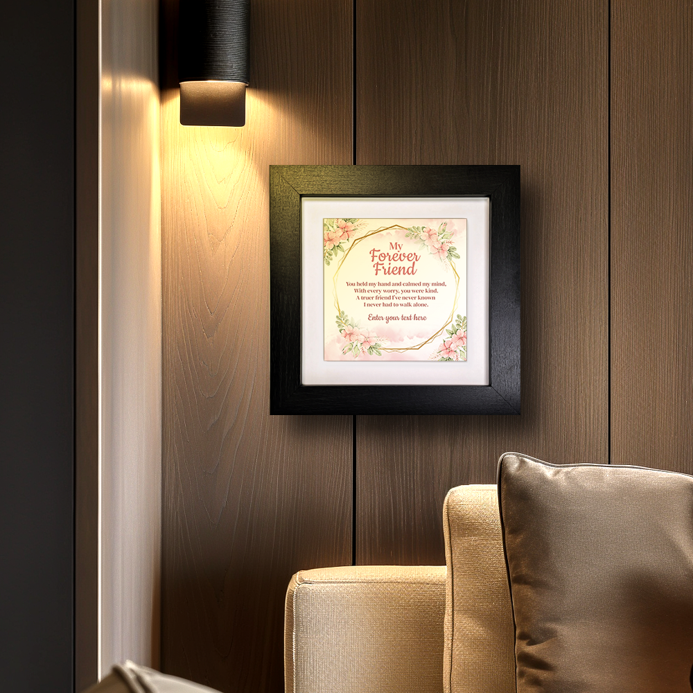 To My Forever Friend – Personalised Square Framed Ceramic Tile