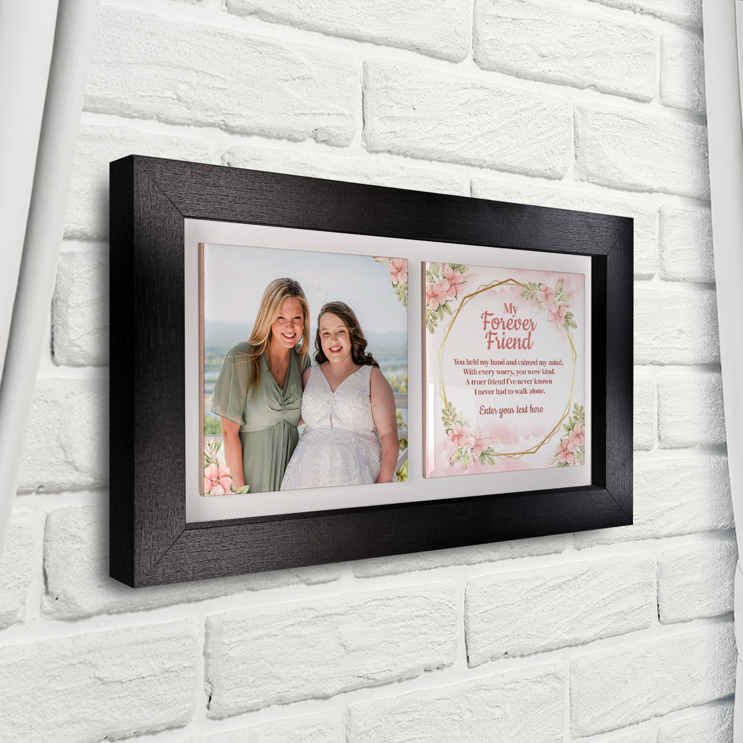 My Forever Friend – Personalised Ceramic Tiles in Landscape Frame