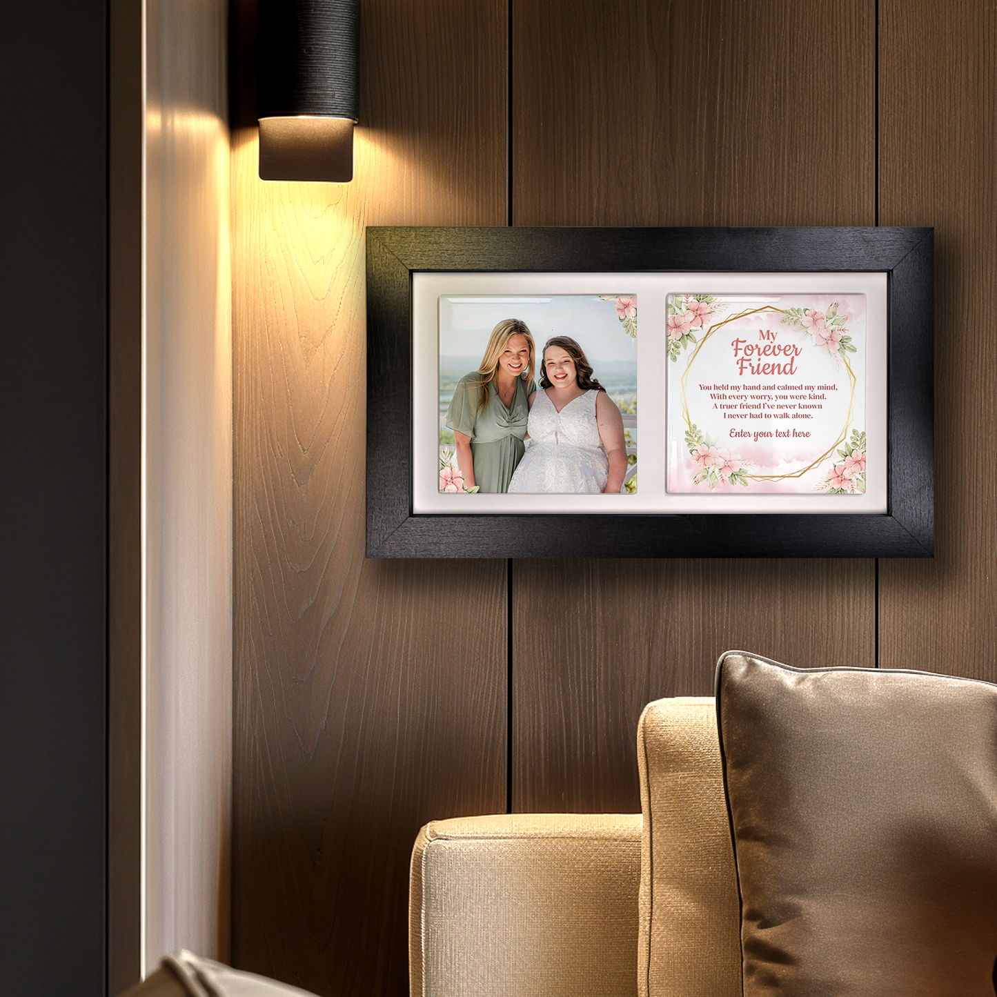My Forever Friend – Personalised Ceramic Tiles in Landscape Frame