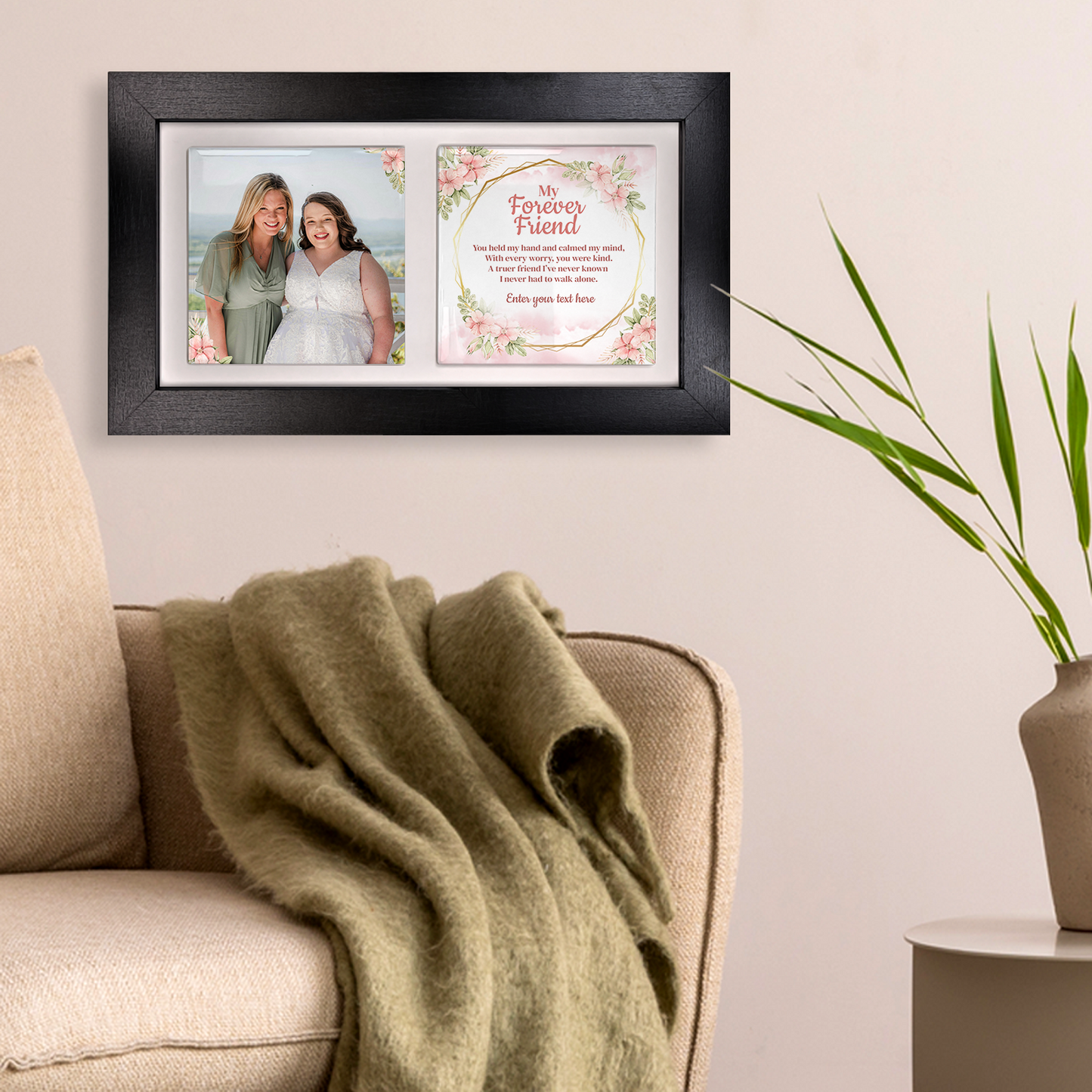 My Forever Friend – Personalised Ceramic Tiles in Landscape Frame