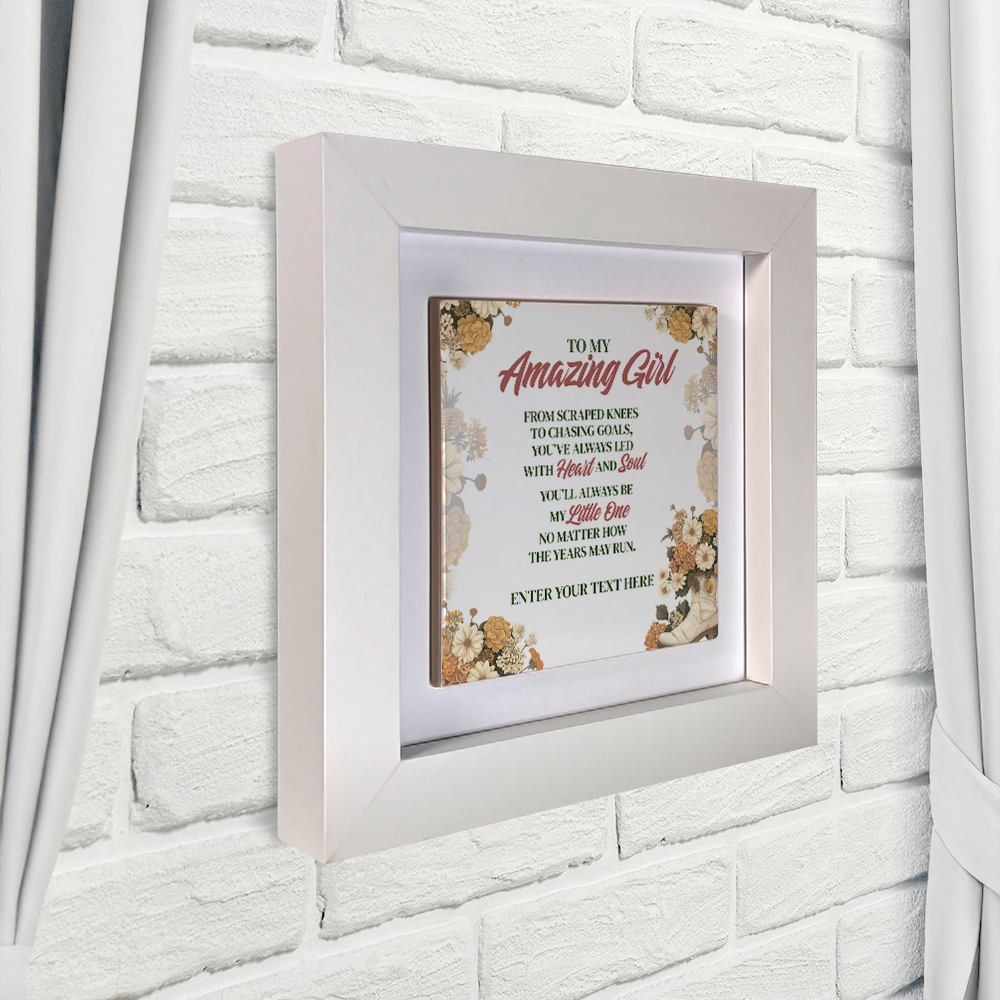 To My Amazing Girl – Personalised Square Framed Ceramic Tile