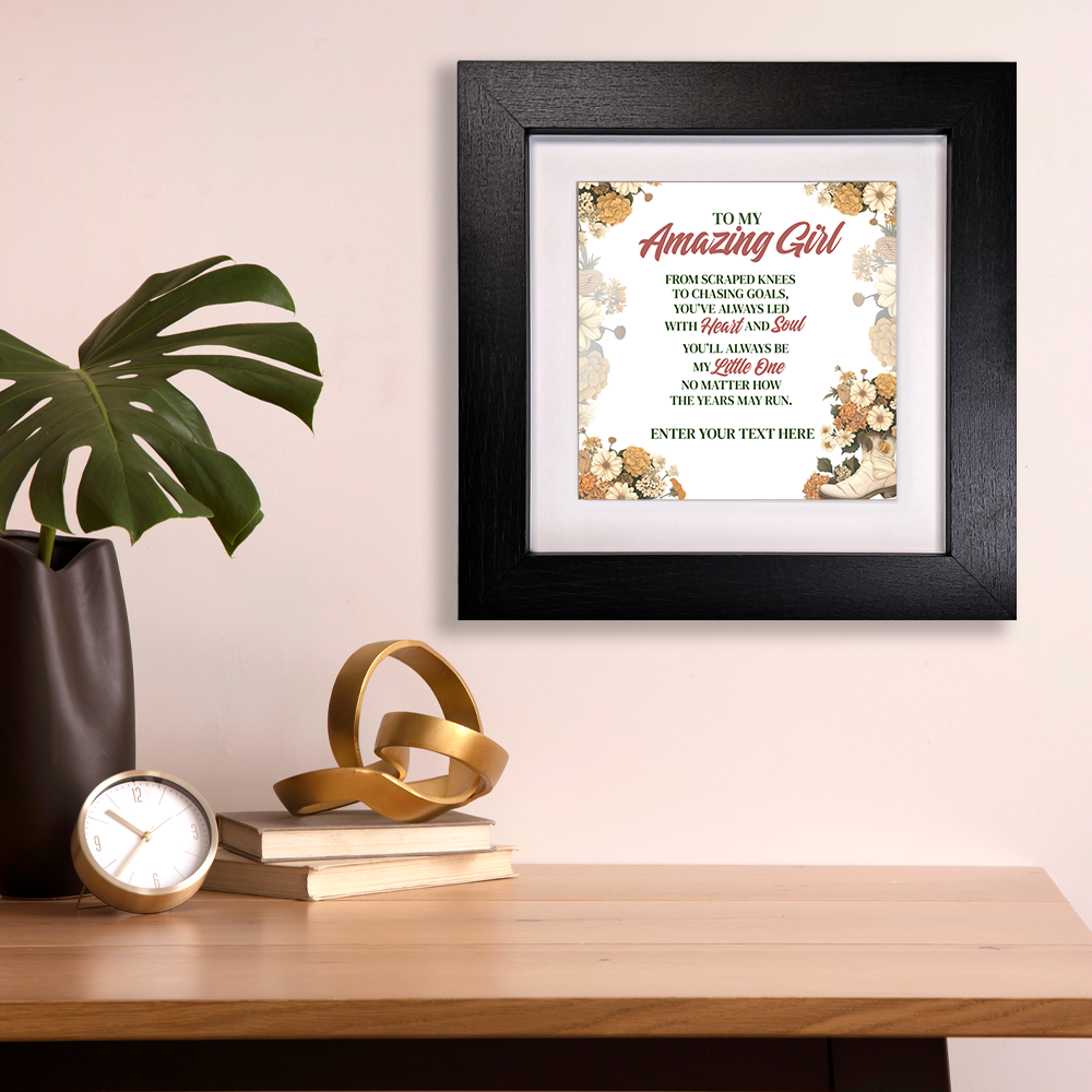 To My Amazing Girl – Personalised Square Framed Ceramic Tile