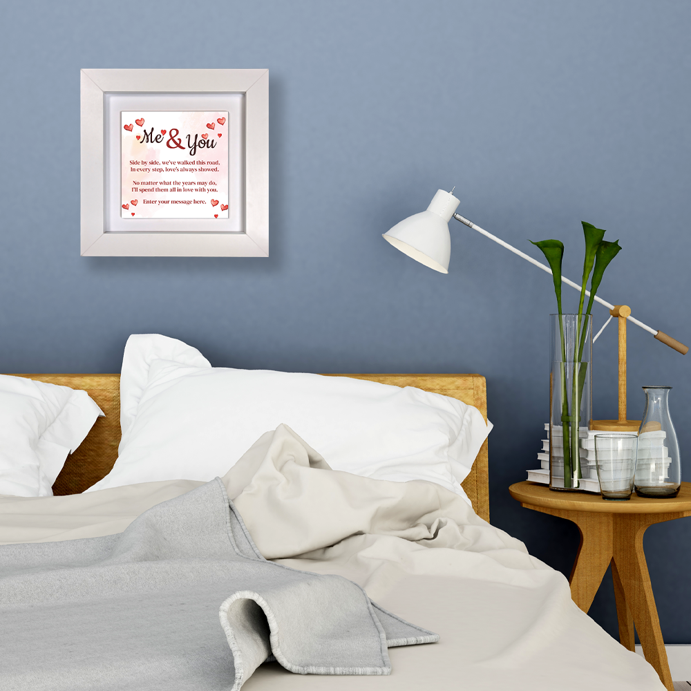 Me & You – Personalised Square Framed Ceramic Tile