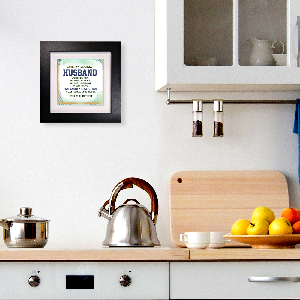 To My Husband – Personalised Square Framed Ceramic Tile