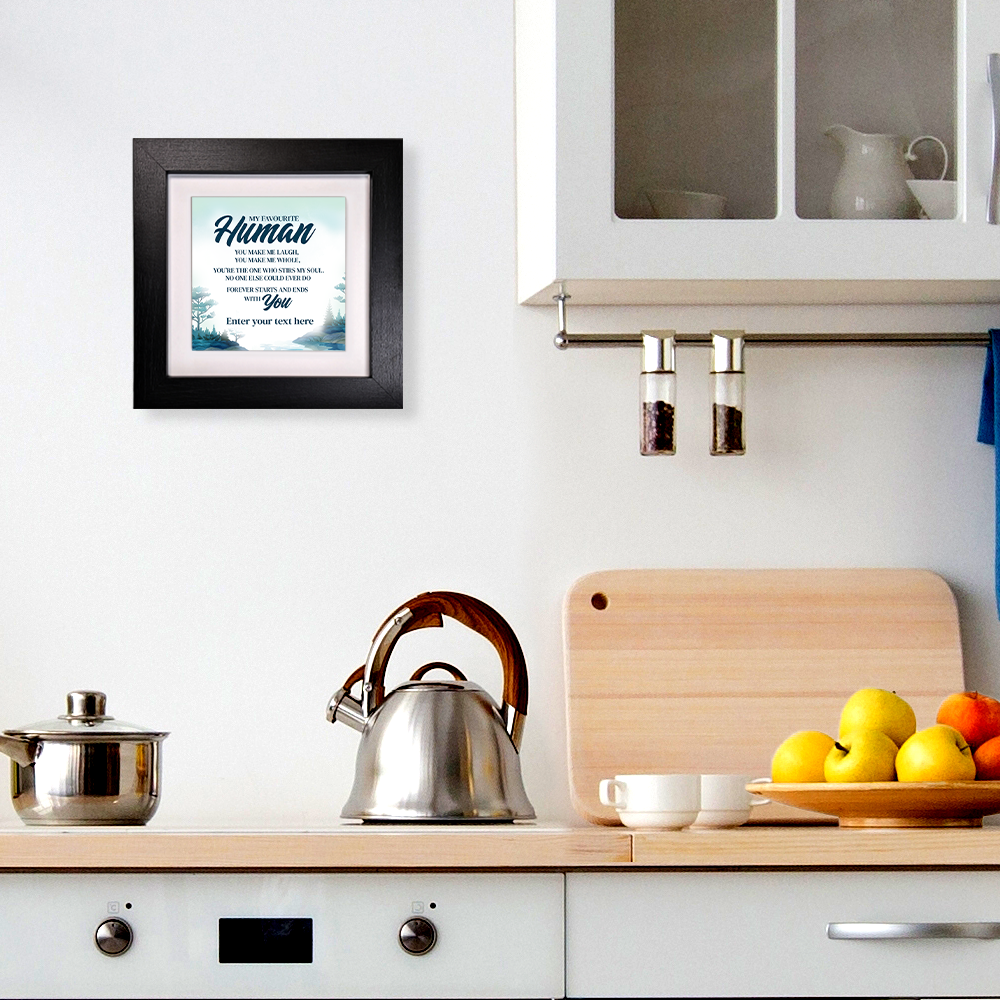 My Favourite Human – Personalised Square Framed Ceramic Tile
