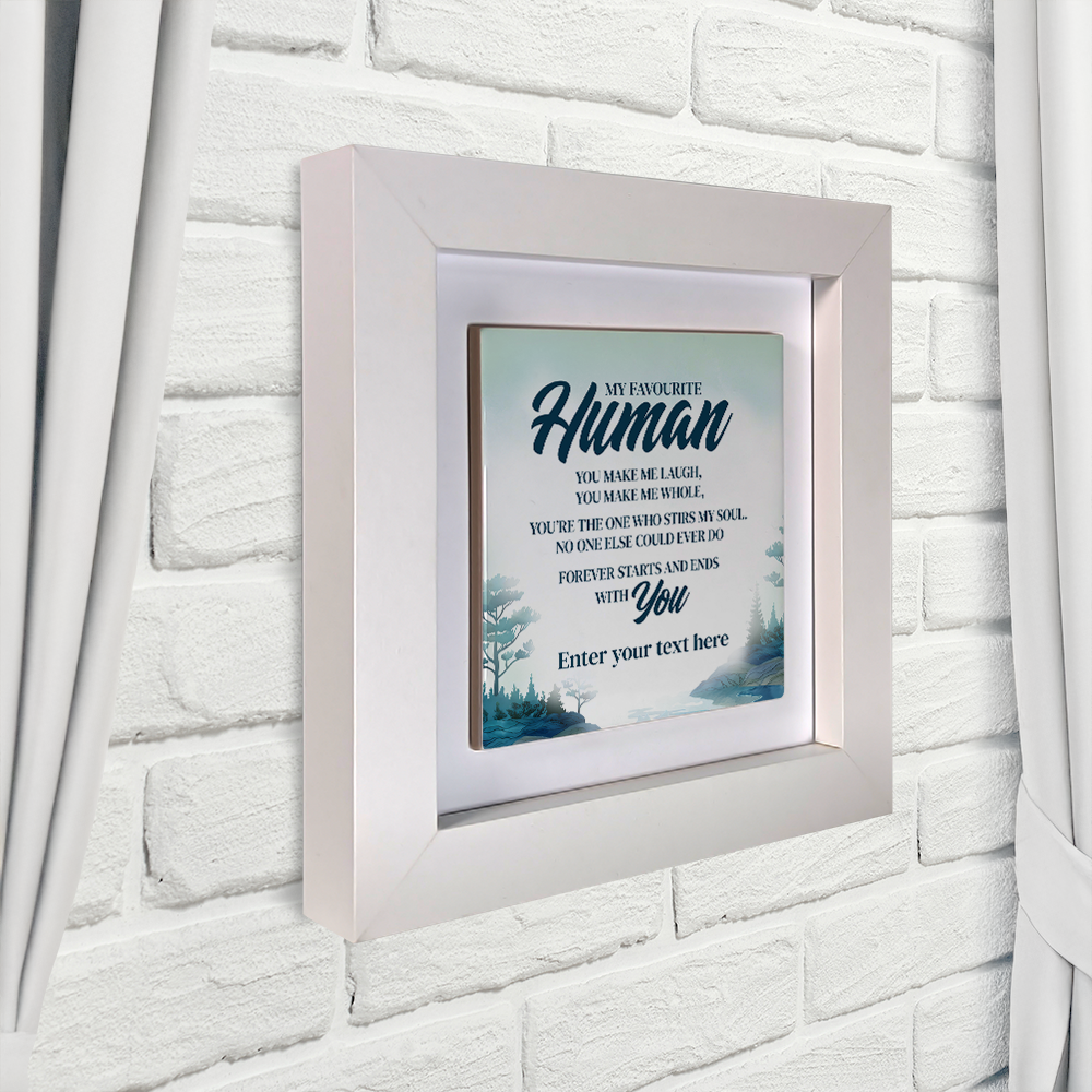 My Favourite Human – Personalised Square Framed Ceramic Tile