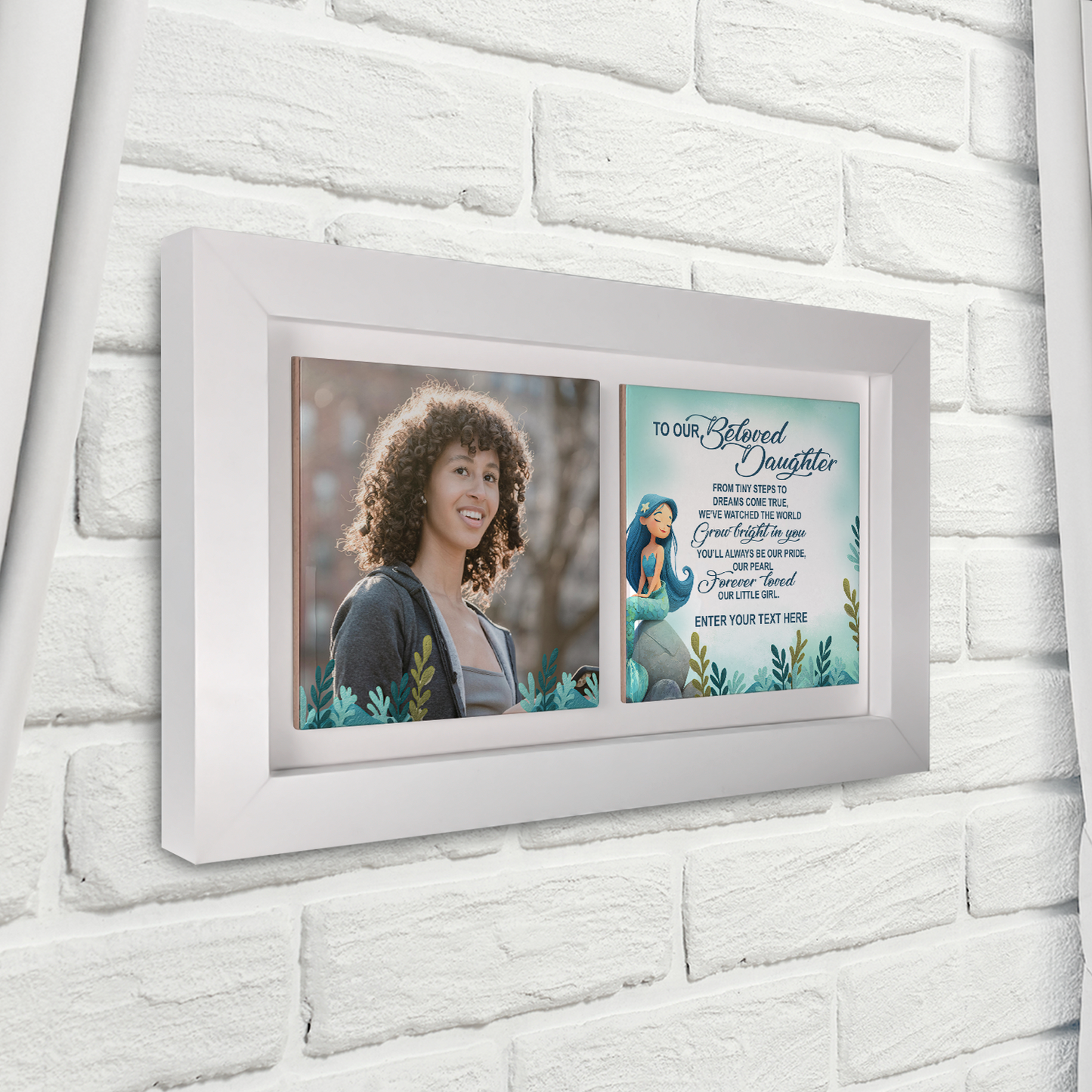 To Our Beloved Daughter – Personalised Ceramic Tiles in Landscape Frame