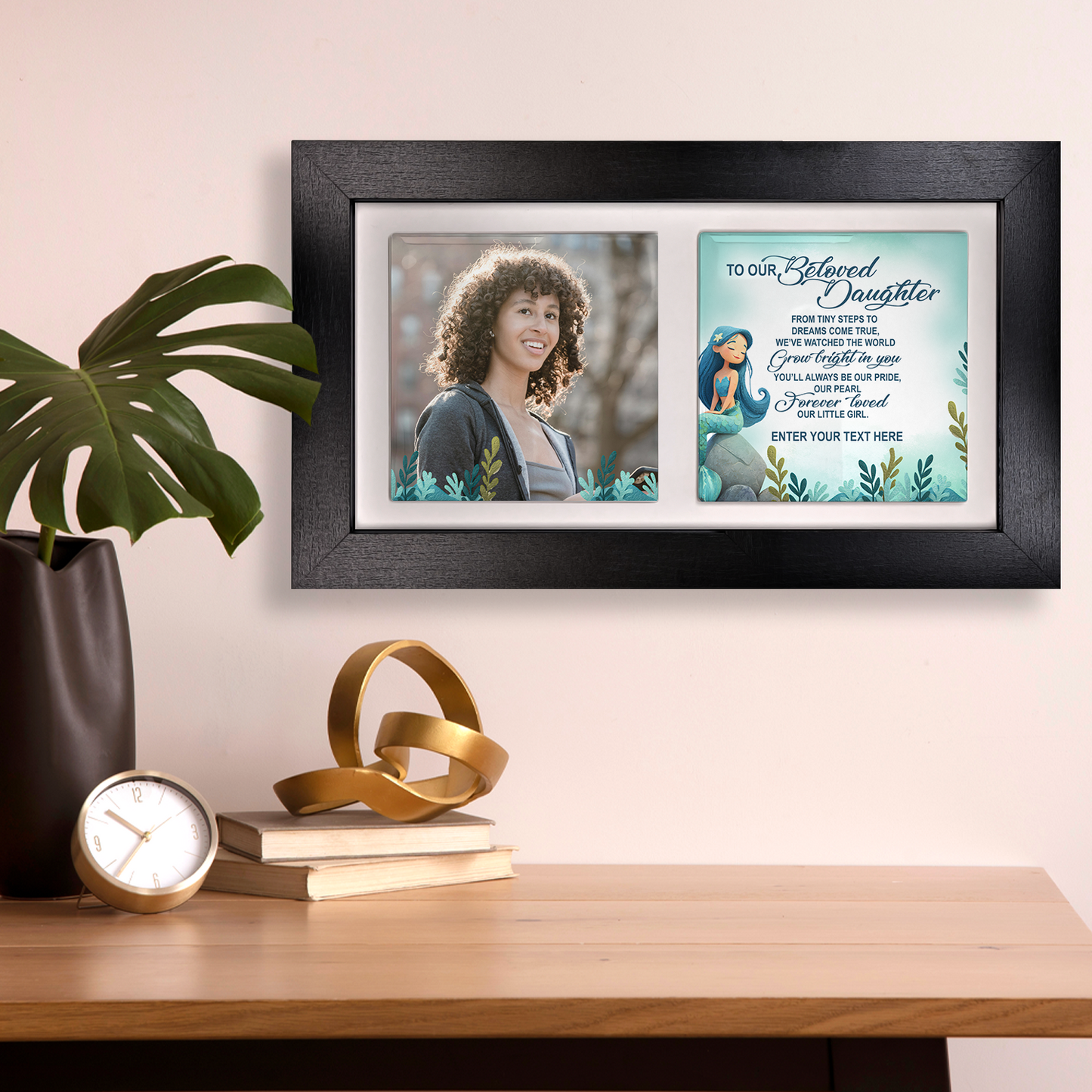 To Our Beloved Daughter – Personalised Ceramic Tiles in Landscape Frame