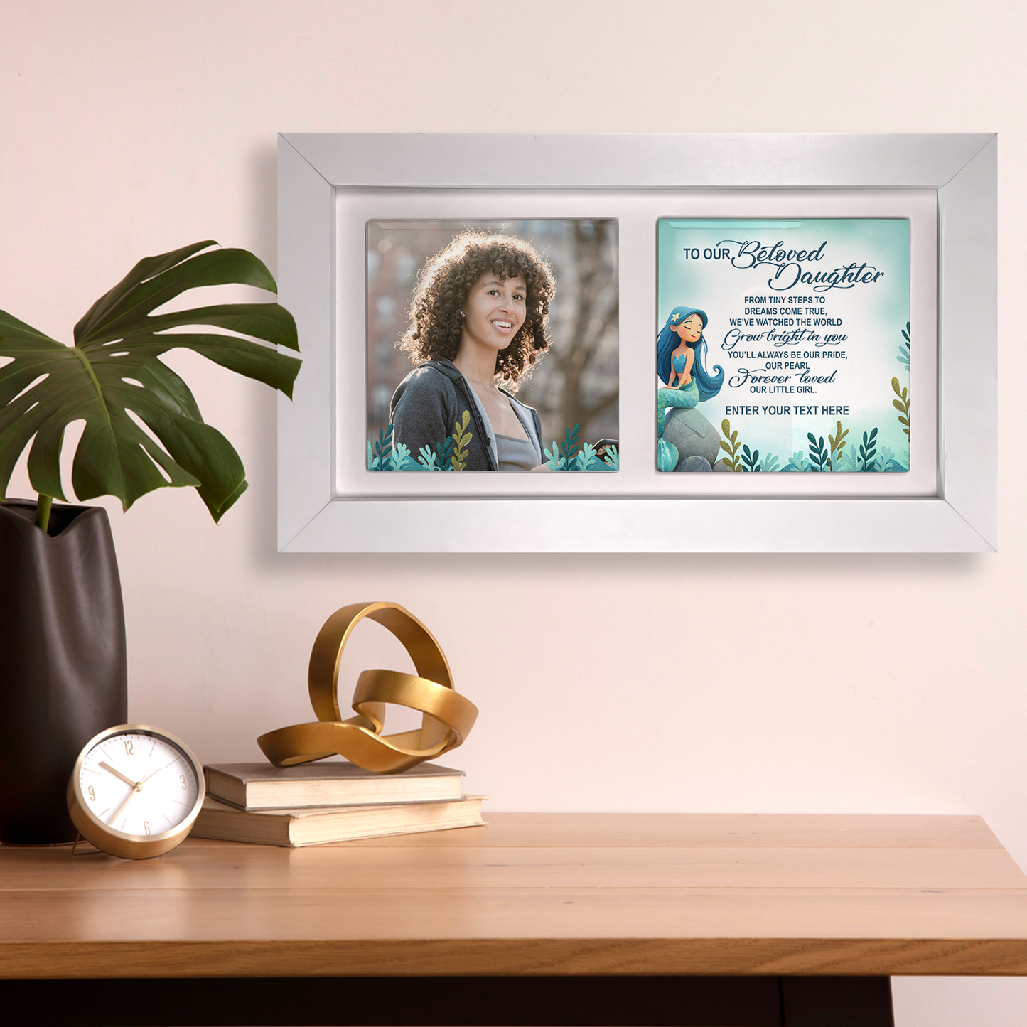 To Our Beloved Daughter – Personalised Ceramic Tiles in Landscape Frame