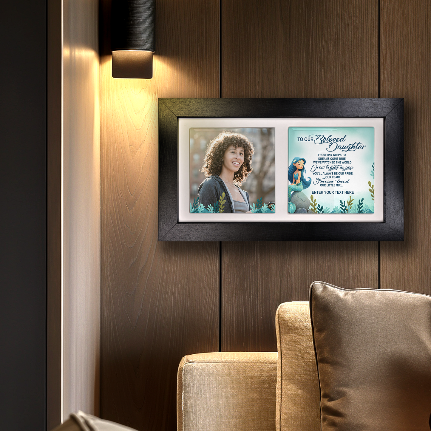 To Our Beloved Daughter – Personalised Ceramic Tiles in Landscape Frame