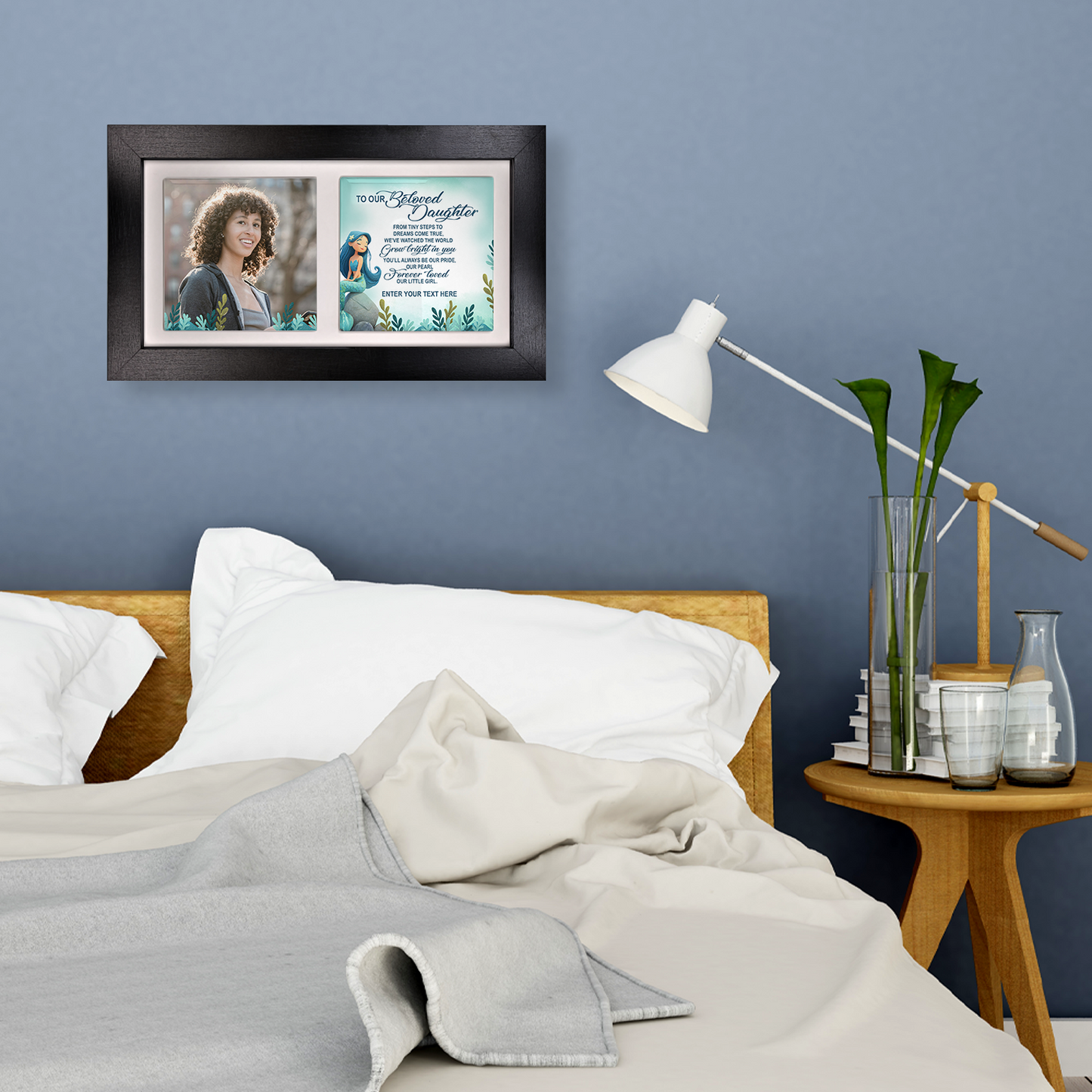 To Our Beloved Daughter – Personalised Ceramic Tiles in Landscape Frame