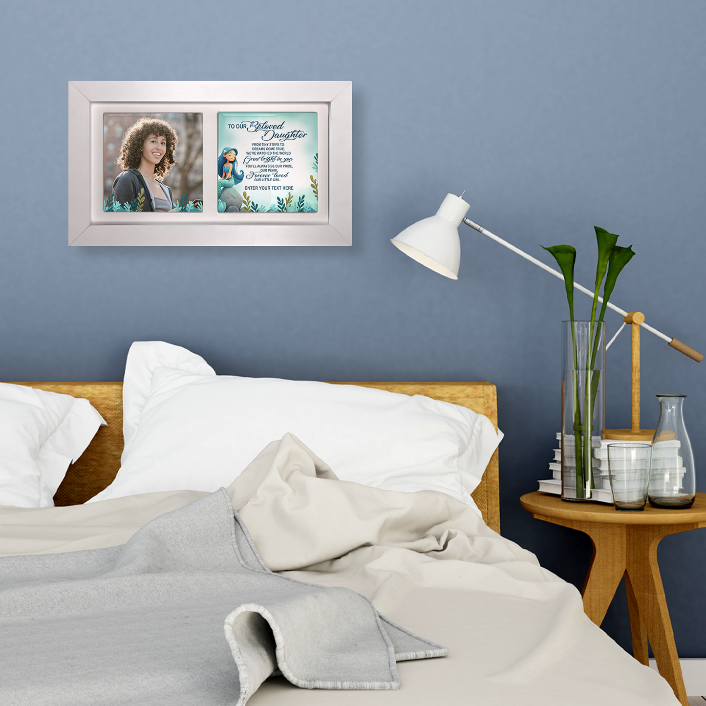 To Our Beloved Daughter – Personalised Ceramic Tiles in Landscape Frame