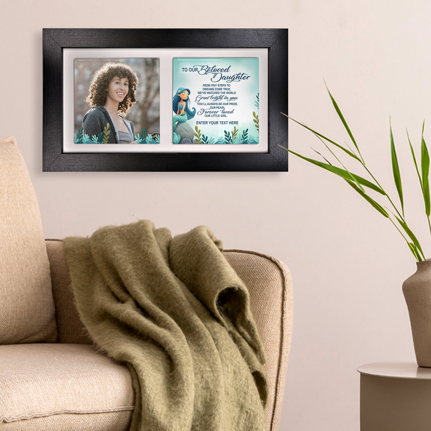 To Our Beloved Daughter – Personalised Ceramic Tiles in Landscape Frame