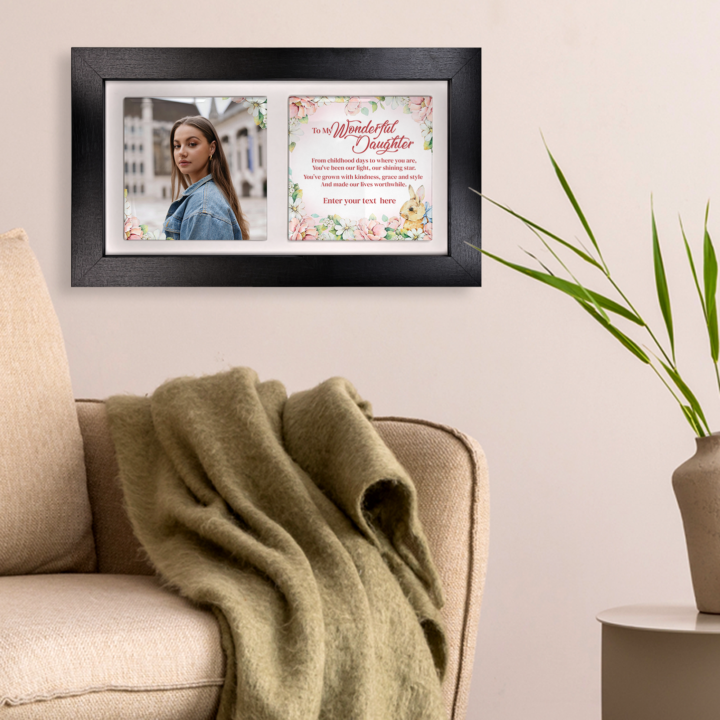 To My Wonderful Friend – Personalised Ceramic Tiles in Landscape Frame