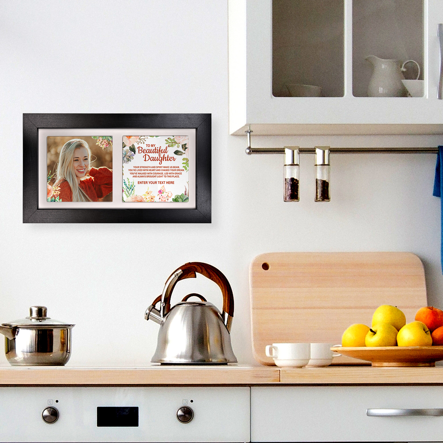 To My Beautiful Daughter – Personalised Ceramic Tiles in Landscape Frame
