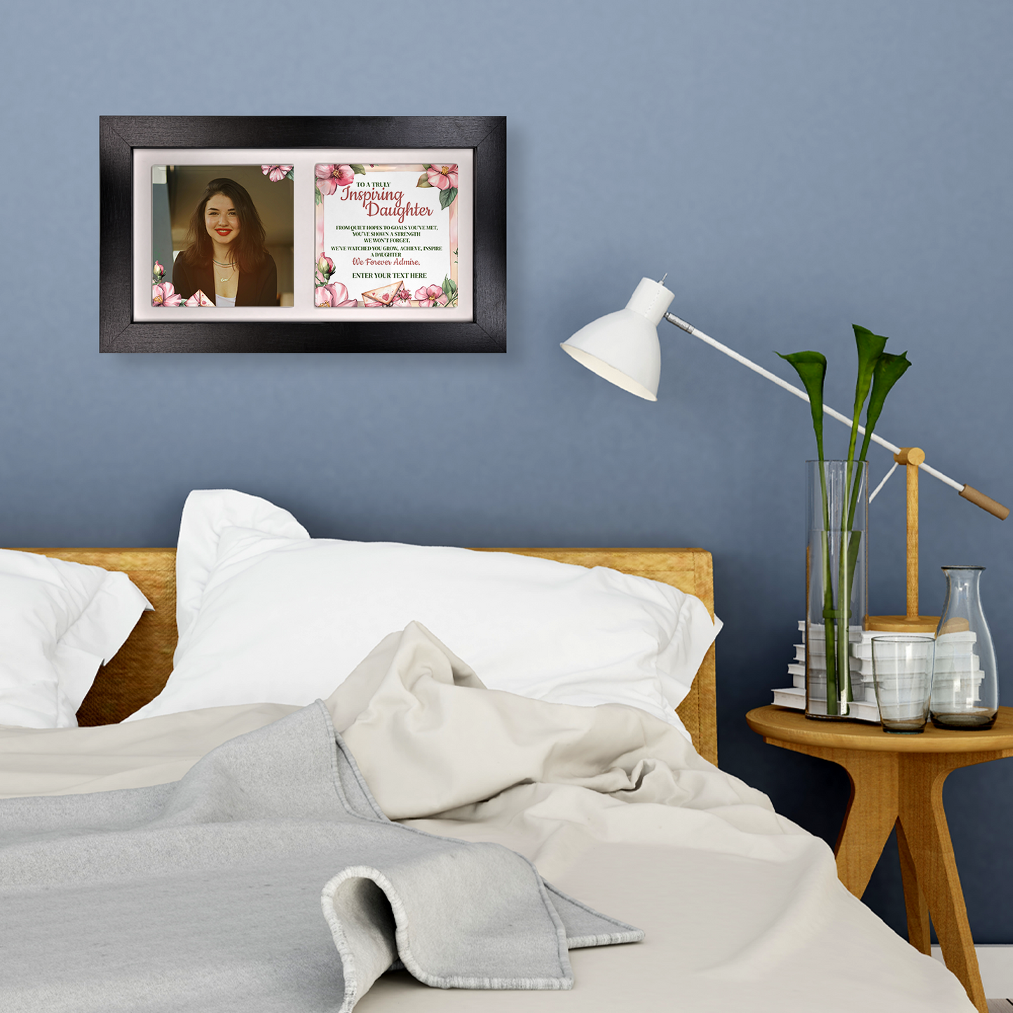 To A Truly Inspiring Daughter – Personalised Ceramic Tiles in Landscape Frame