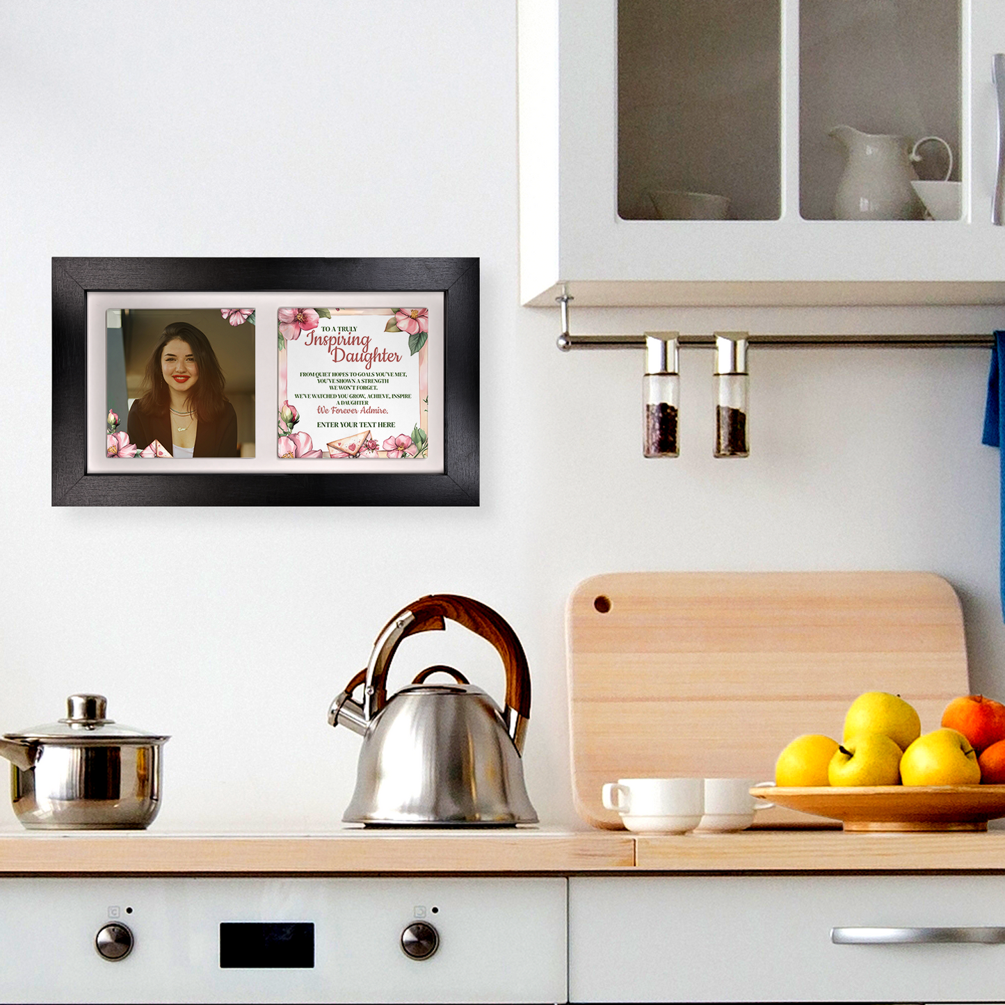 To A Truly Inspiring Daughter – Personalised Ceramic Tiles in Landscape Frame