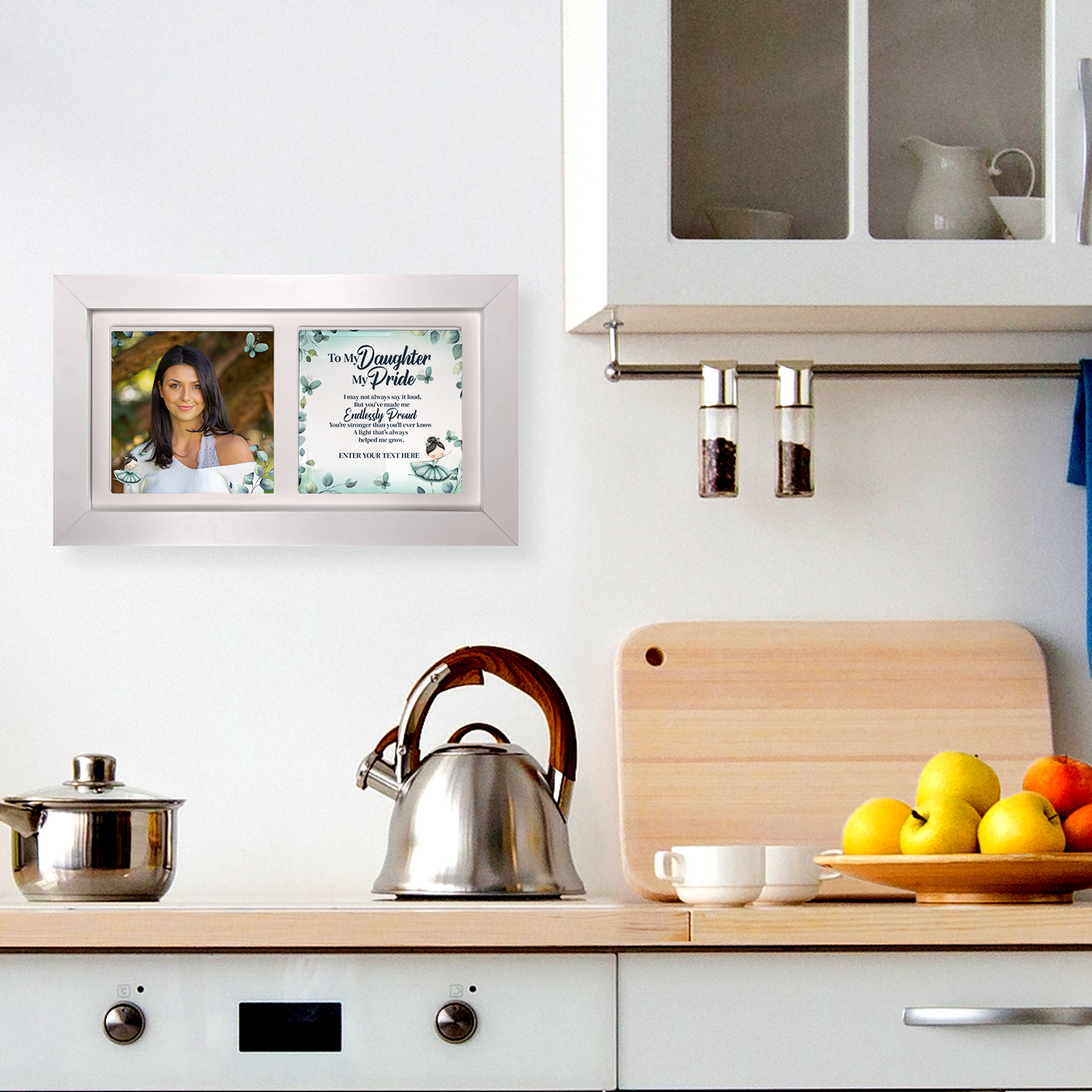 To My Daughter, My Pride – Personalised Ceramic Tiles in Landscape Frame