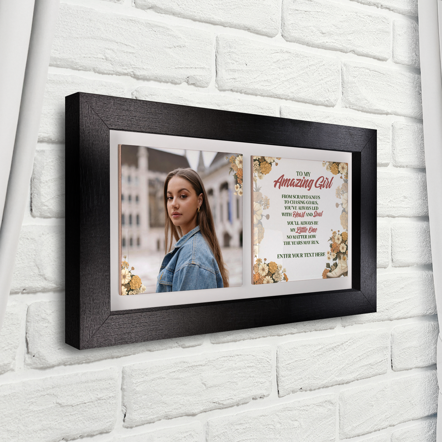 To My Amazing Girl – Personalised Ceramic Tiles in Landscape Frame