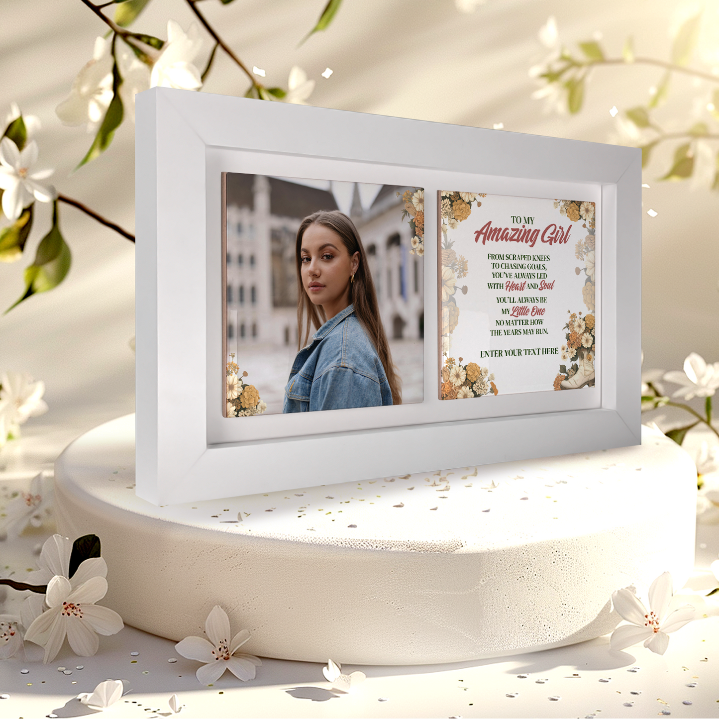 To My Amazing Girl – Personalised Ceramic Tiles in Landscape Frame