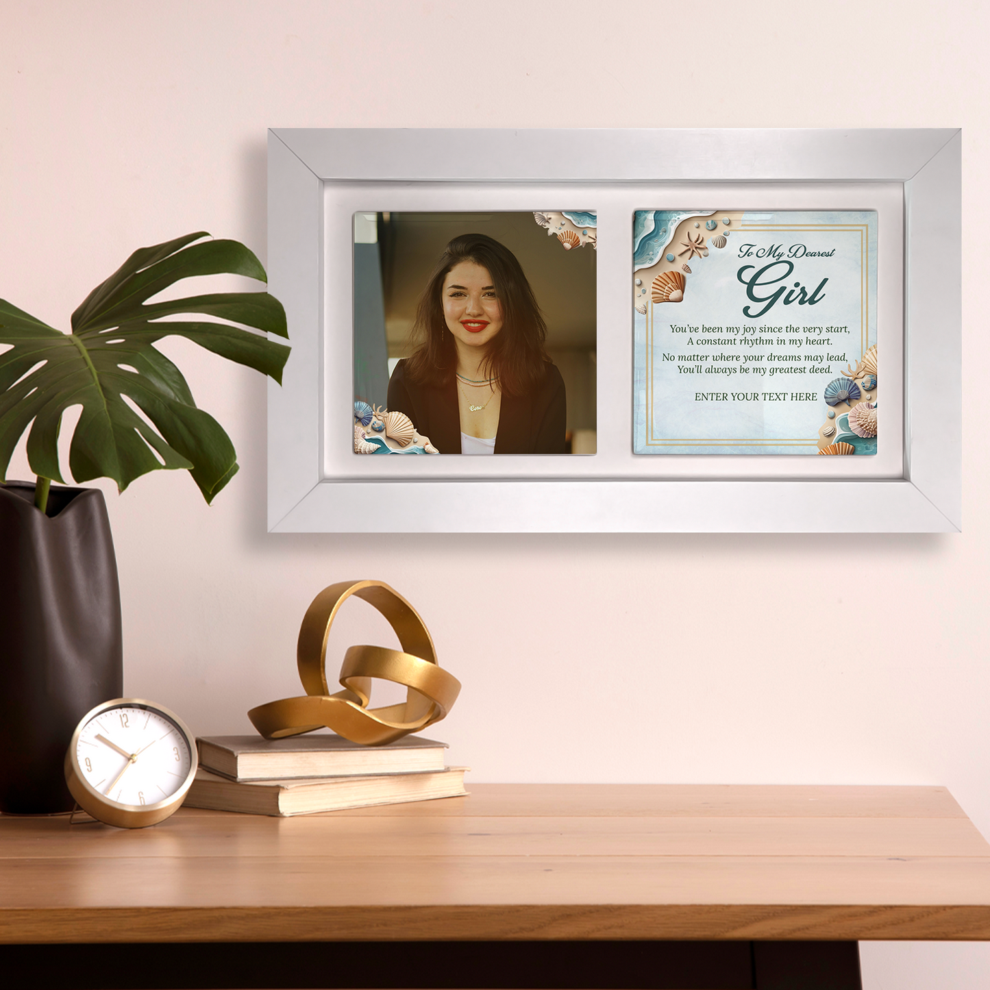 To My Dearest Girl – Personalised Ceramic Tiles in Landscape Frame