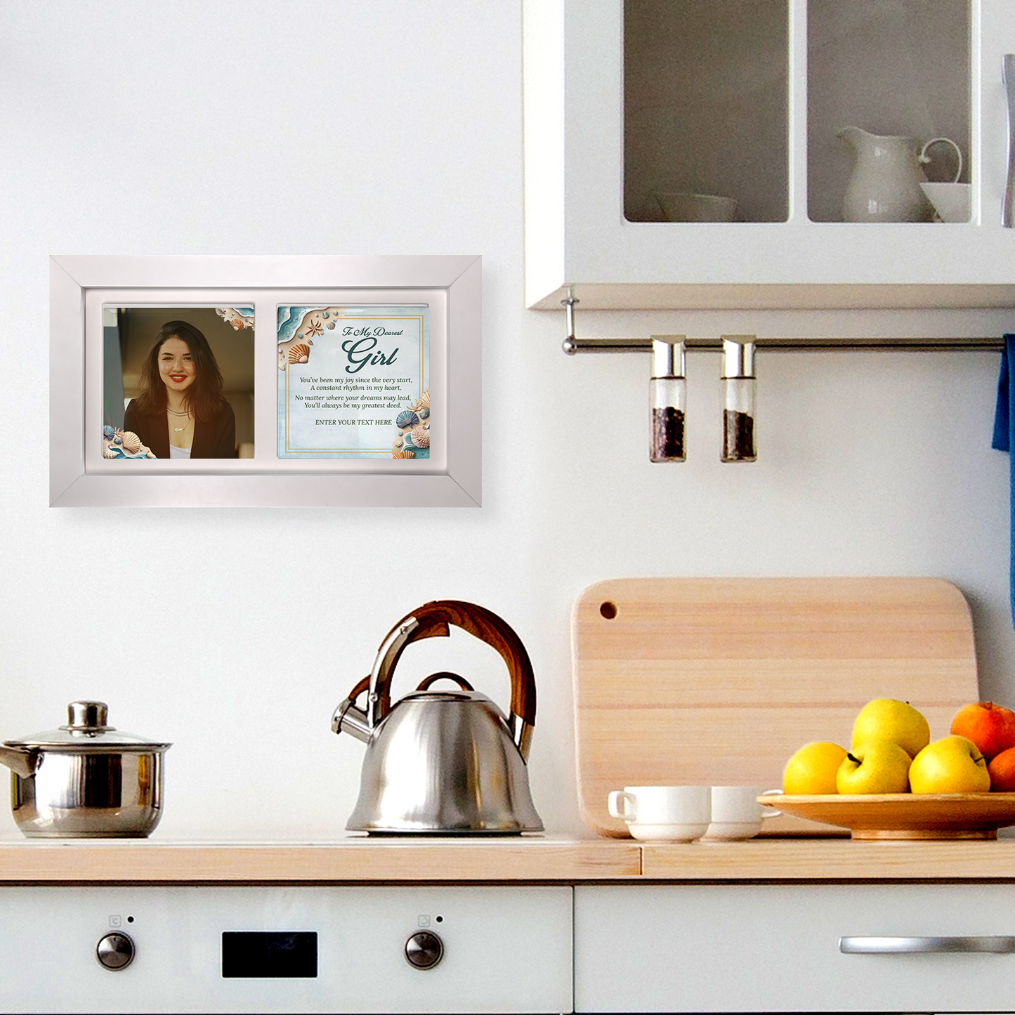 To My Dearest Girl – Personalised Ceramic Tiles in Landscape Frame