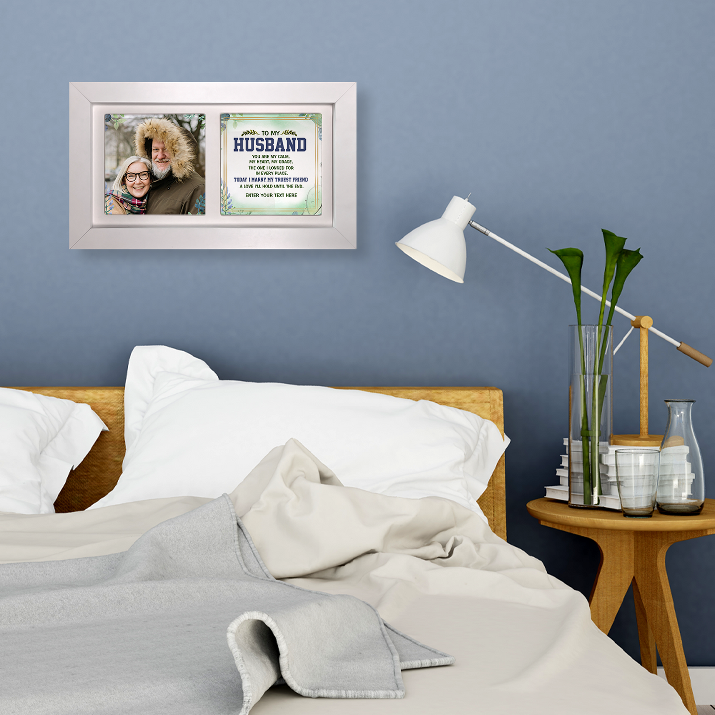 To My Husband – Personalised Ceramic Tiles in Landscape Frame