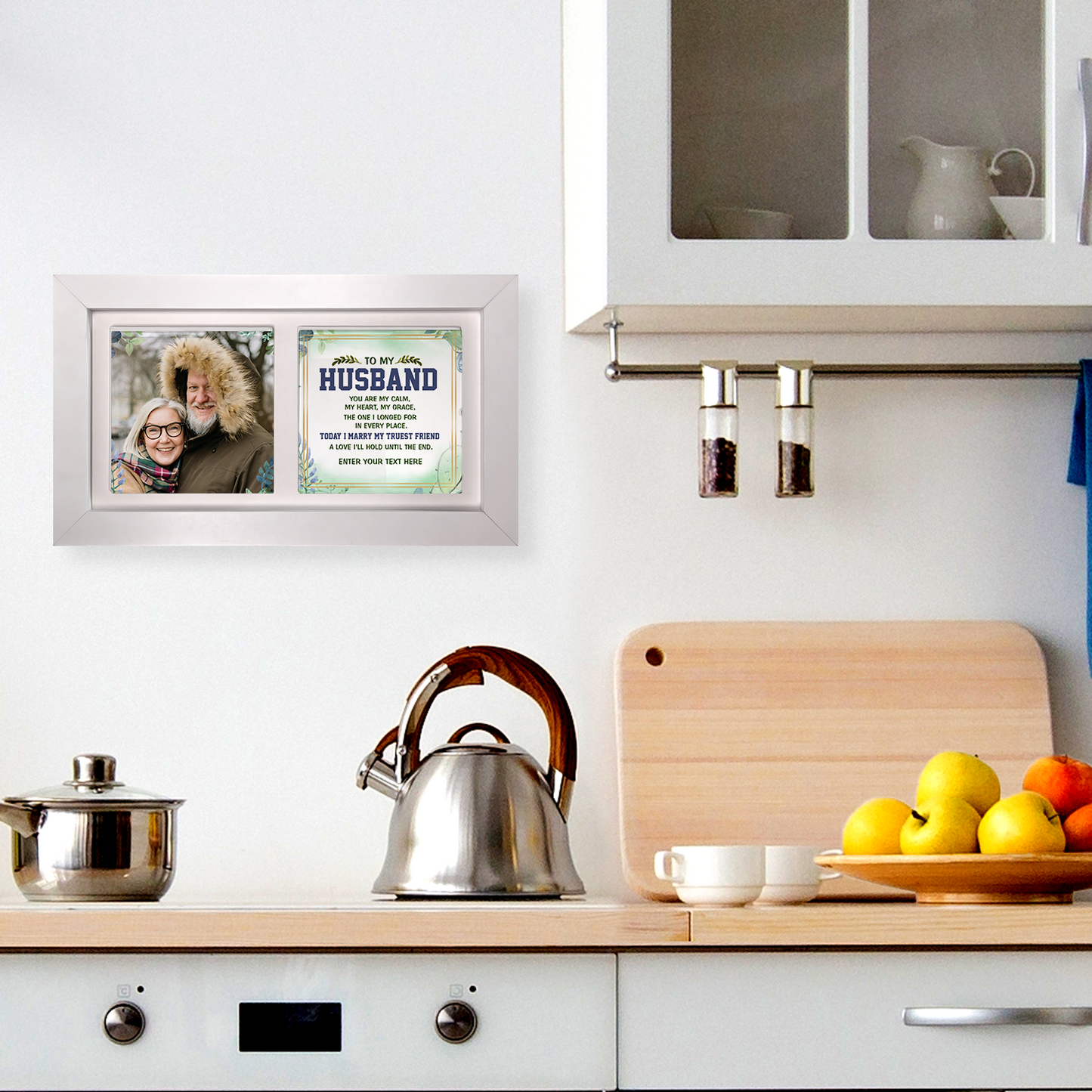To My Husband – Personalised Ceramic Tiles in Landscape Frame