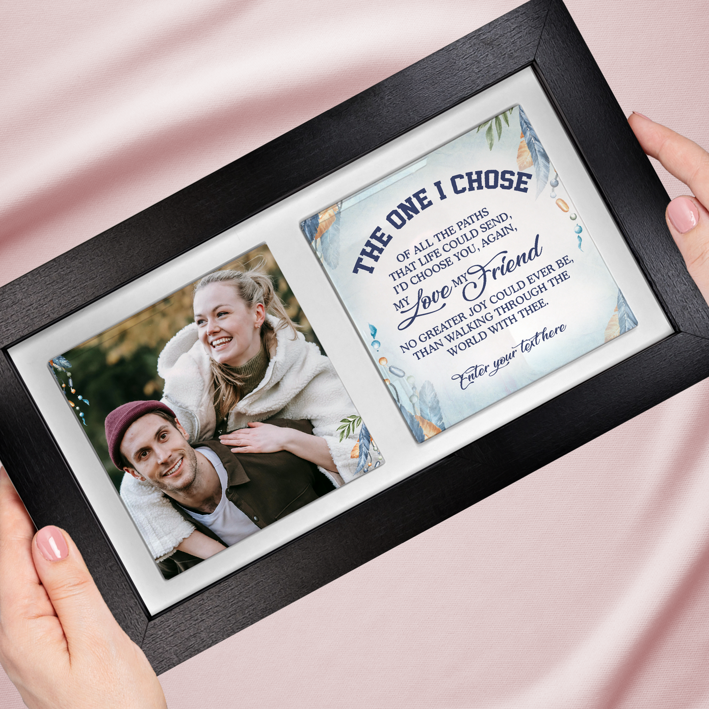 The One I Chose – Personalised Ceramic Tiles in Landscape Frame