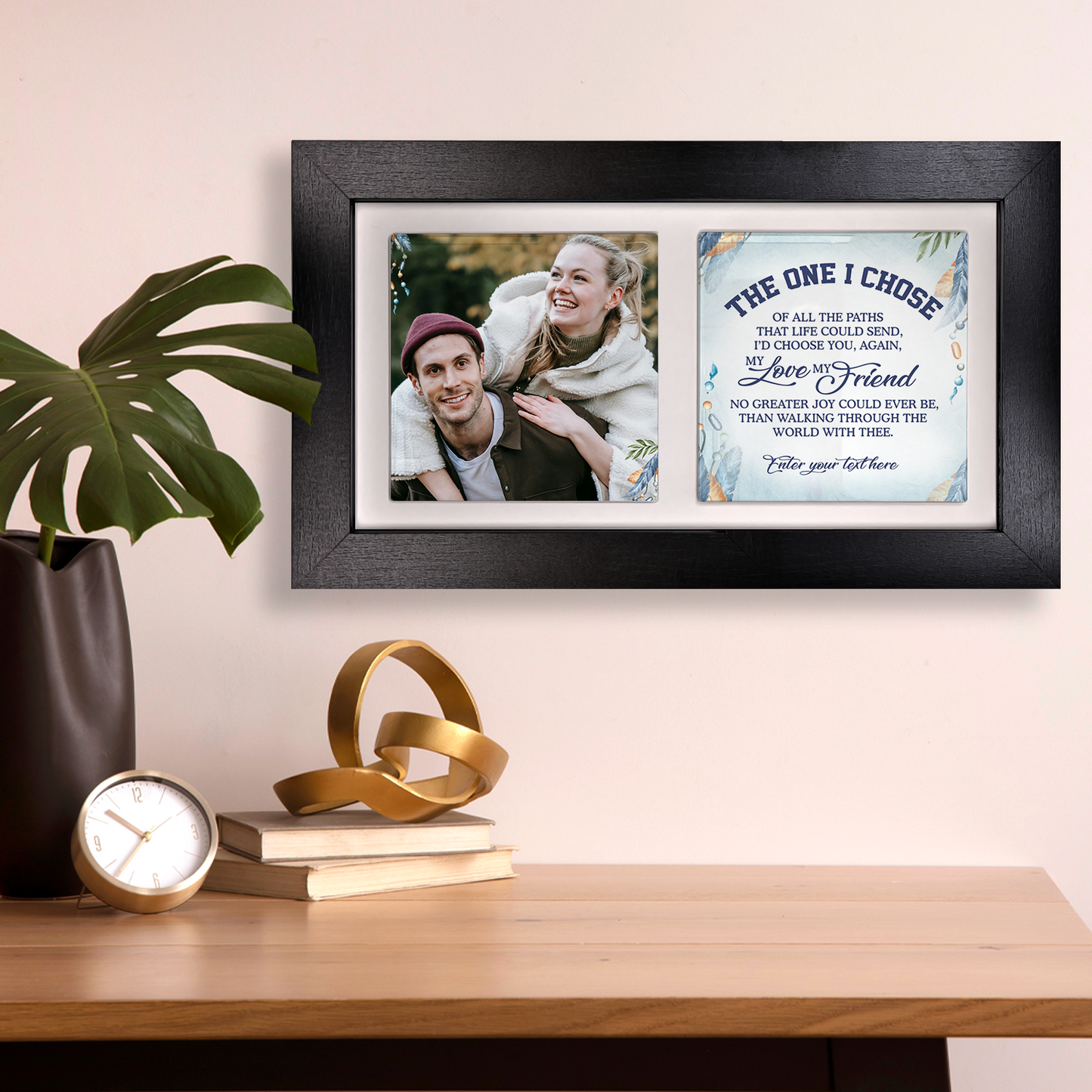 The One I Chose – Personalised Ceramic Tiles in Landscape Frame