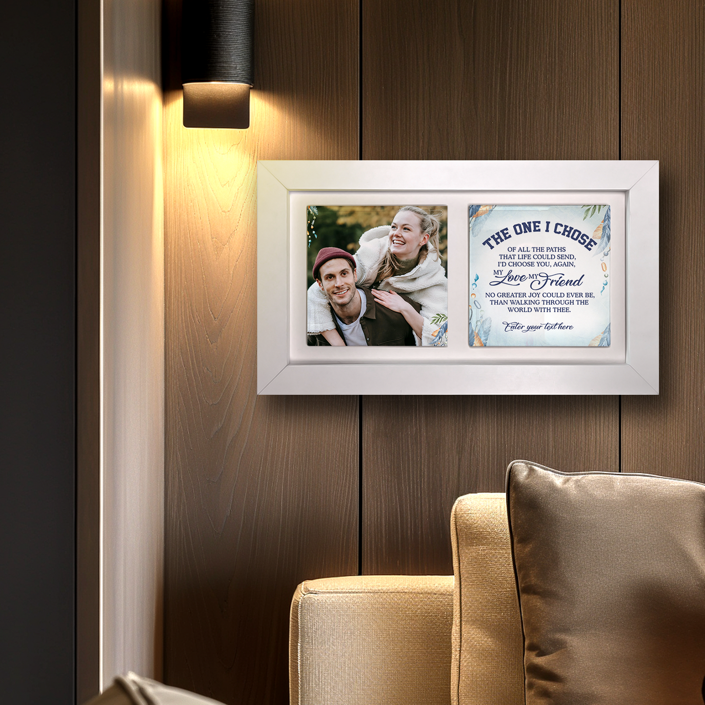 The One I Chose – Personalised Ceramic Tiles in Landscape Frame