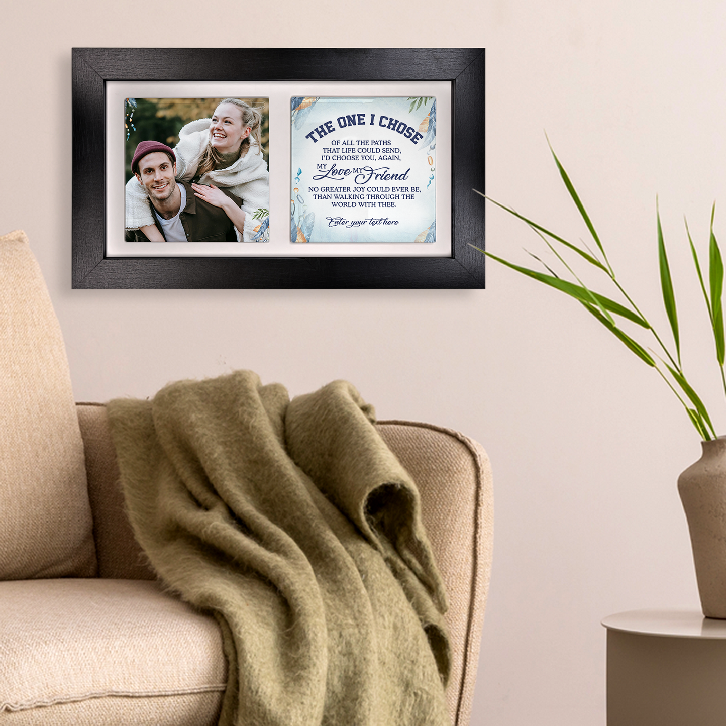 The One I Chose – Personalised Ceramic Tiles in Landscape Frame